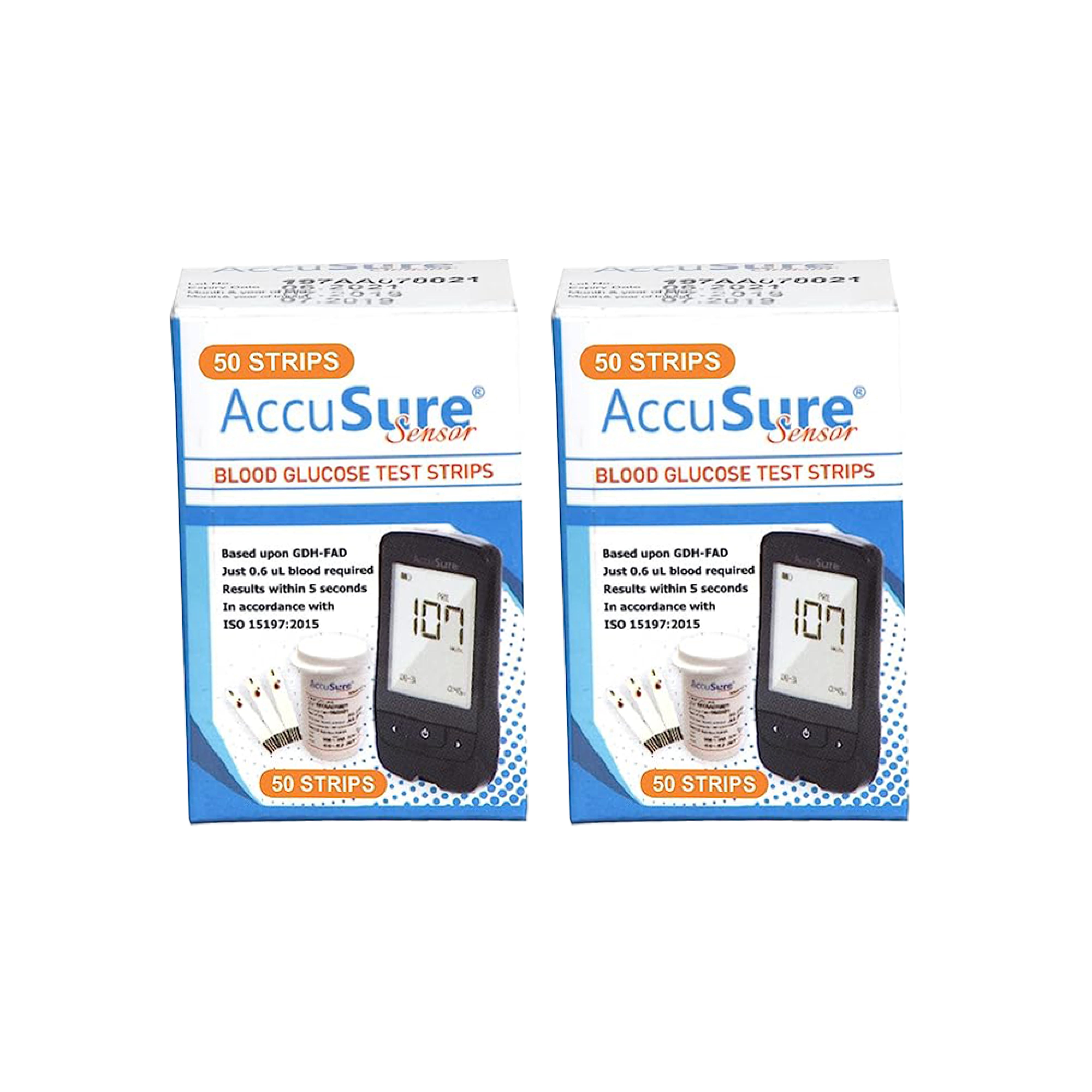 AccuSure Sensor - 25 Glucometer Testing Strips