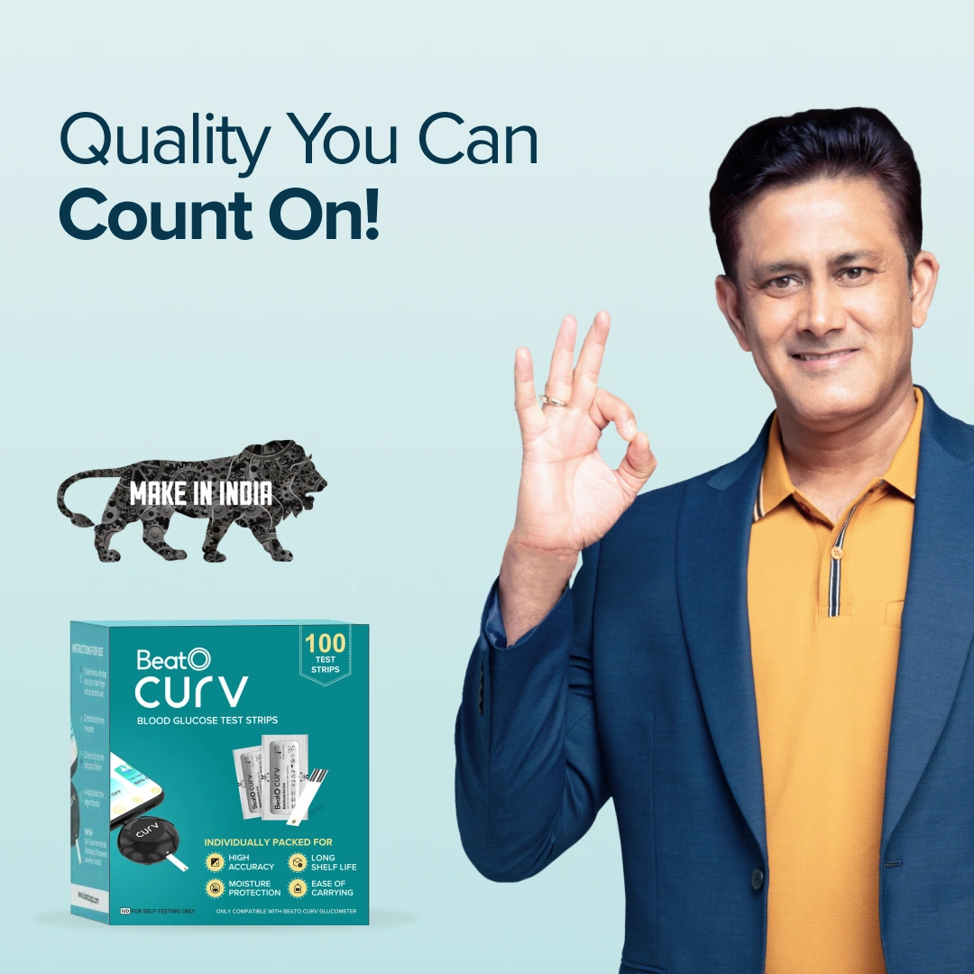 BeatO CURV - Blood Glucose Test Strips CURV Glucometer Strips