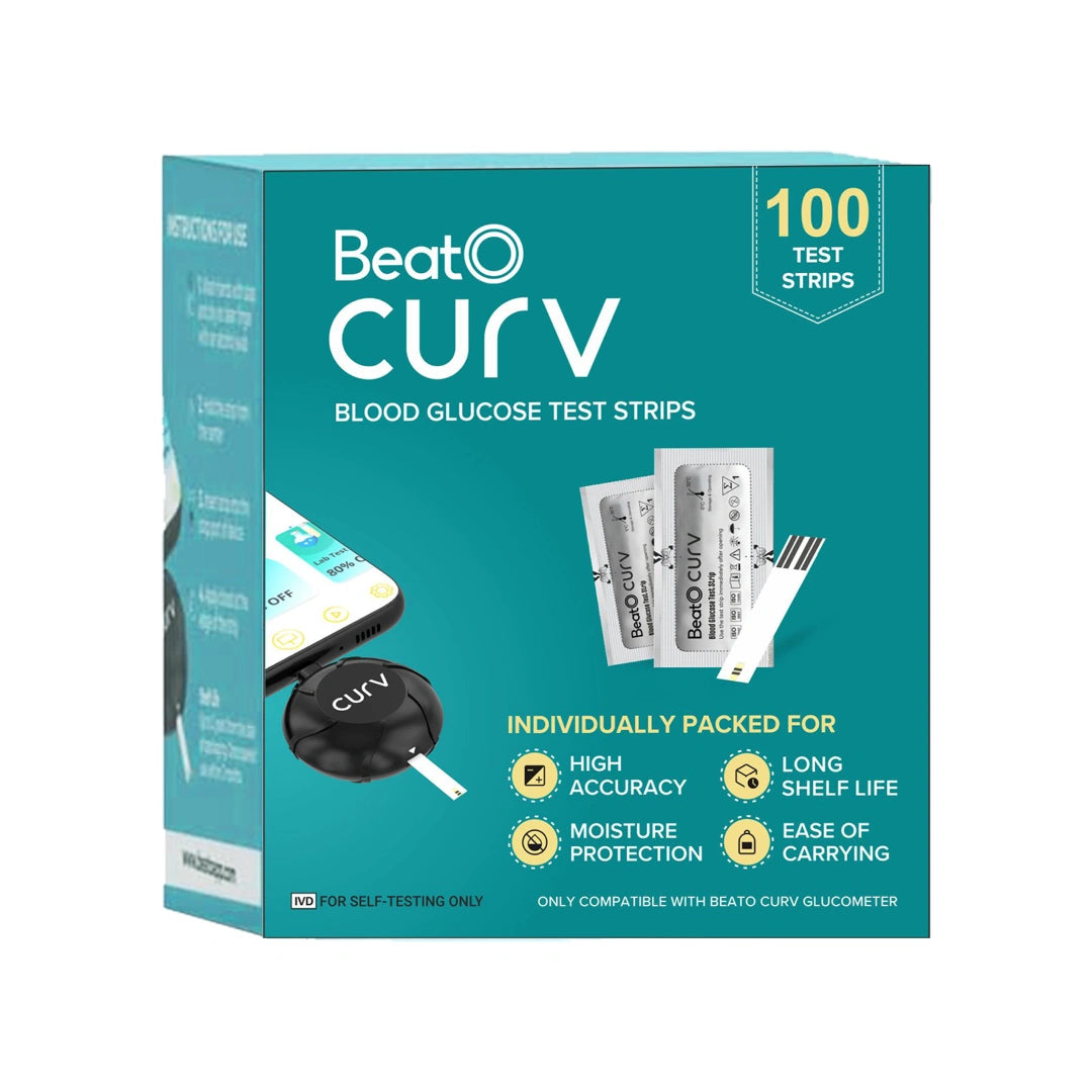 BeatO CURV - Blood Glucose Test Strips CURV Glucometer Strips