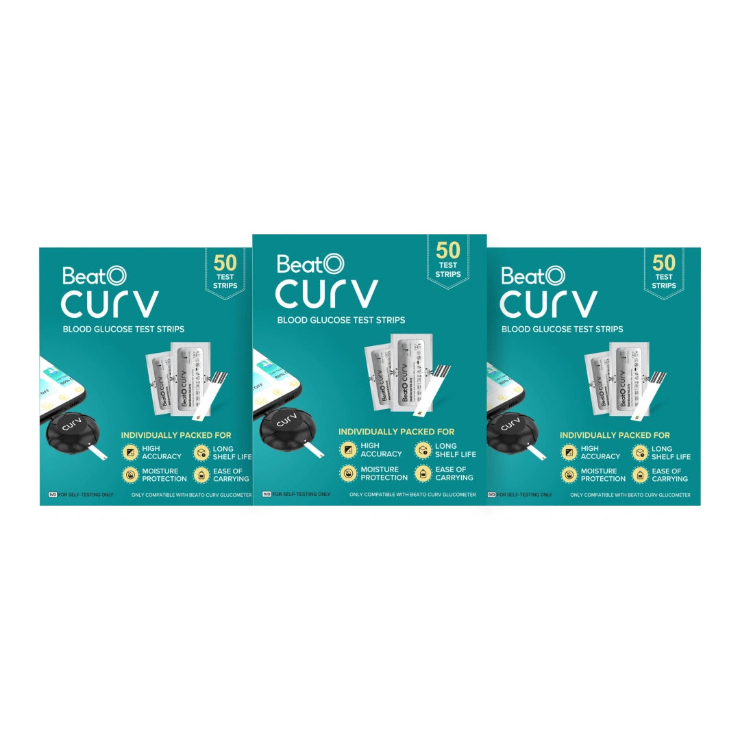 BeatO CURV - Blood Glucose Test Strips CURV Glucometer Strips