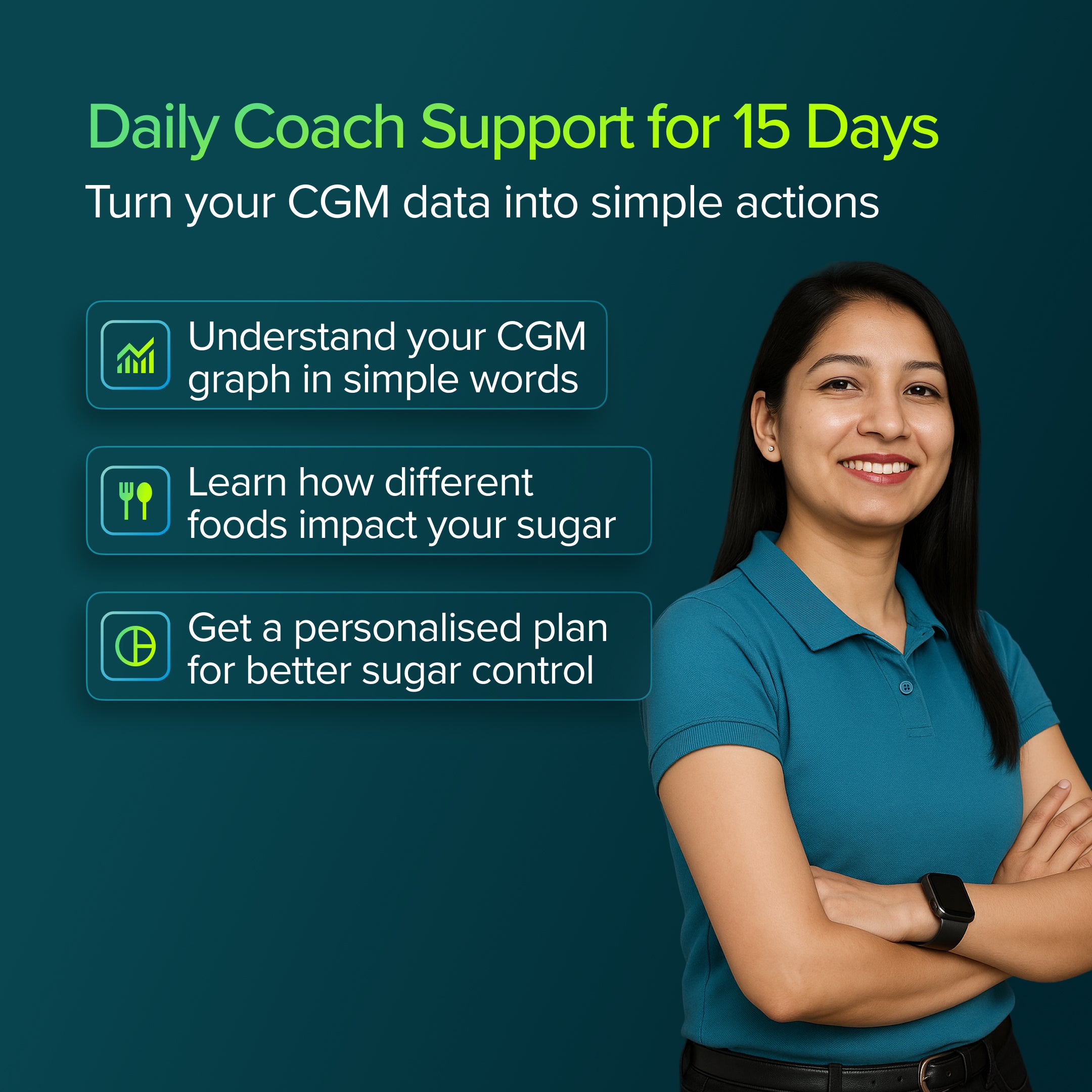 15 Day Expert Coaching on CGM Devices ( Sensor not included)