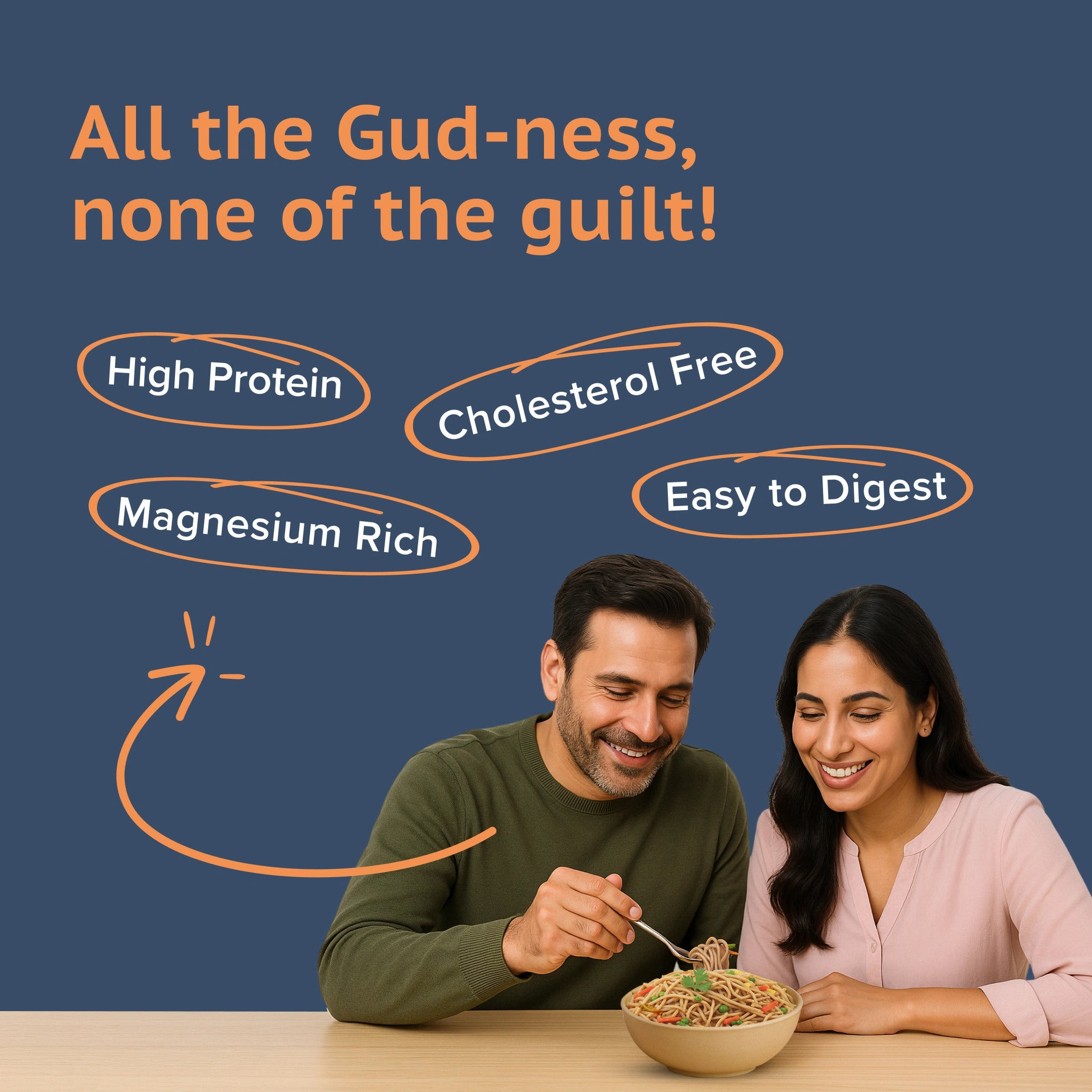 GudSwap by BeatO Little Millet Noodles (150g) | High Protein | Magnesium-Rich | No Maida | No Added Sugar | Cholesterol-Free | Diabetes-Friendly