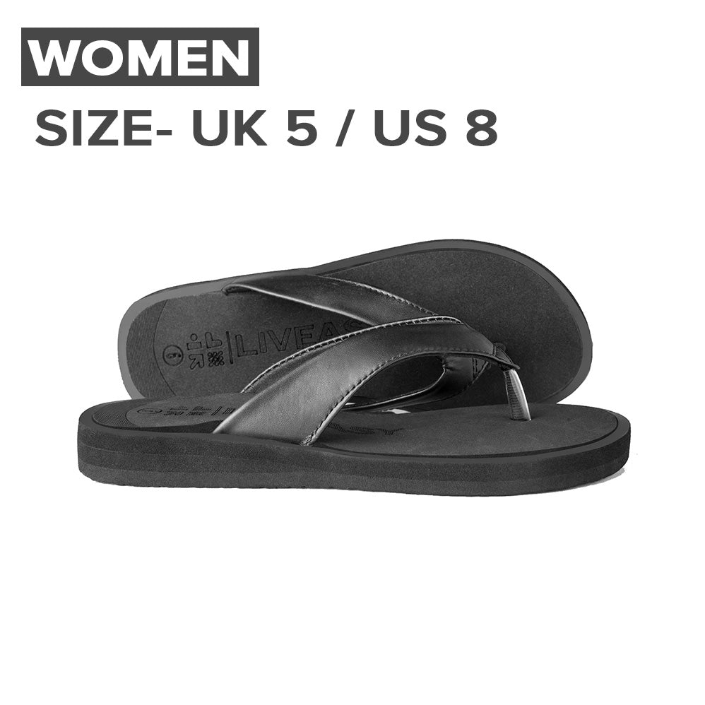 Liveasy Essentials Women's Diabetic Orthopedic Slippers Black UK  US