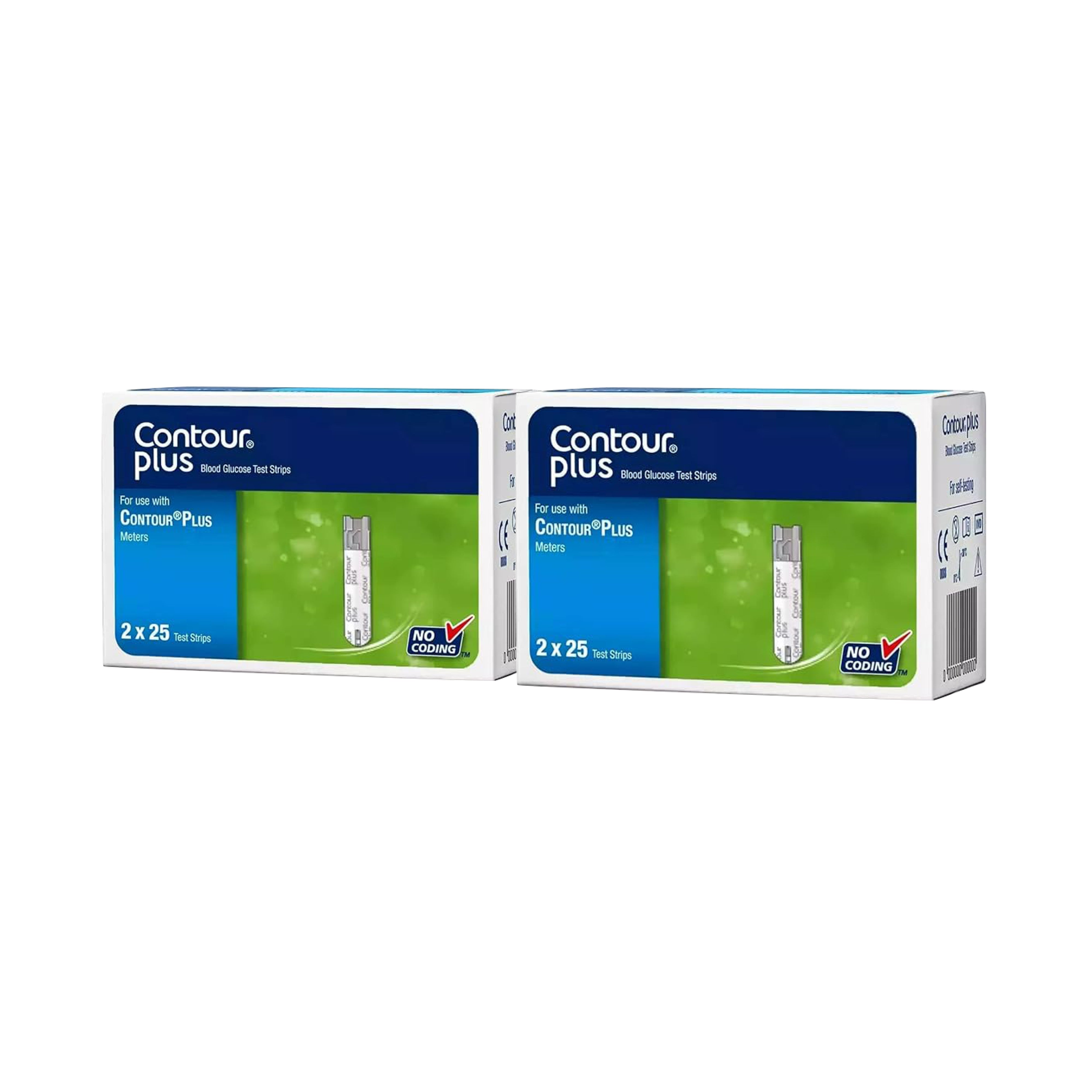 Contour's Plus Glucometer Blood Glucose Test Strips - Strips (Multicolour)