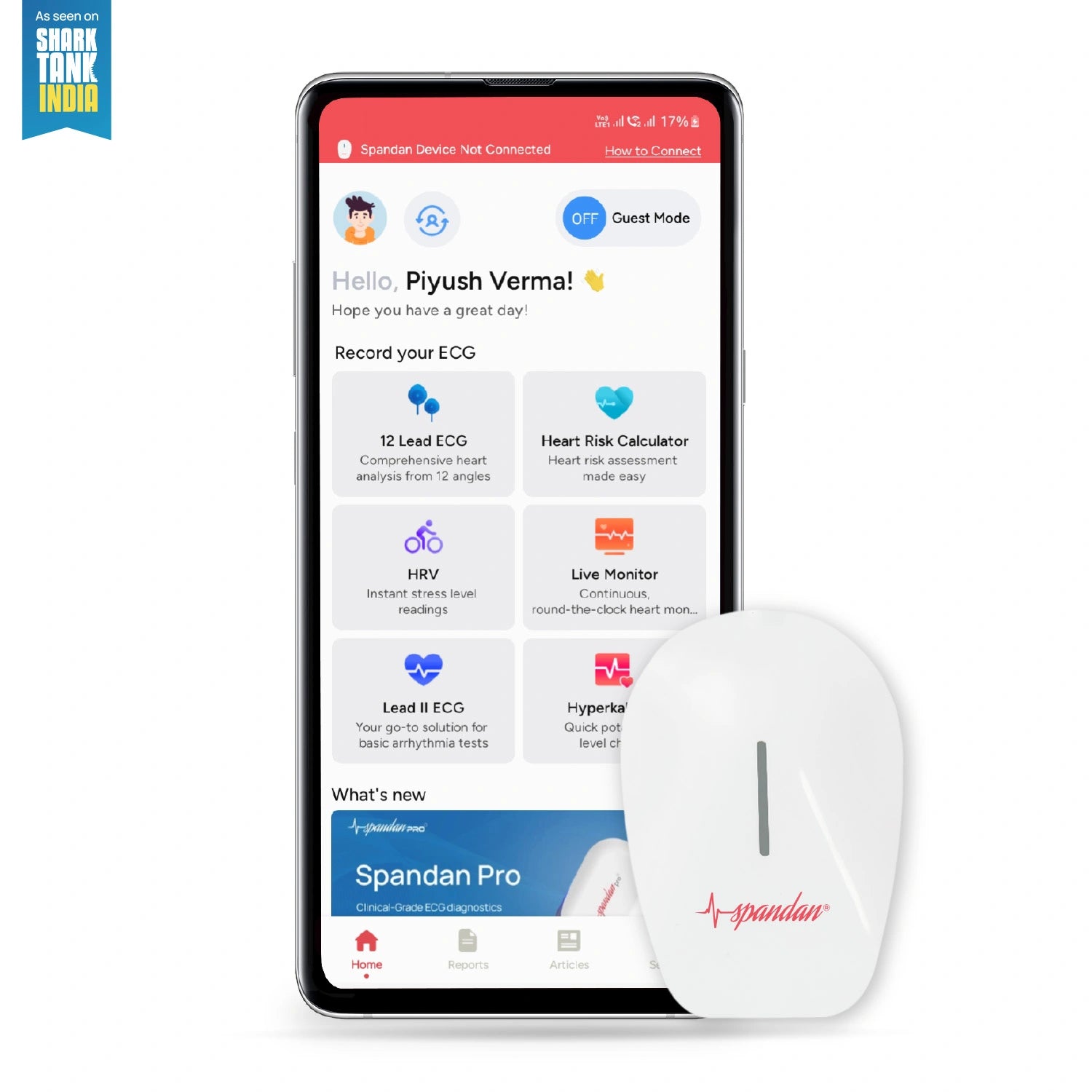 Sunfox : Spandan 4.0 12- Lead Portable ECG Device