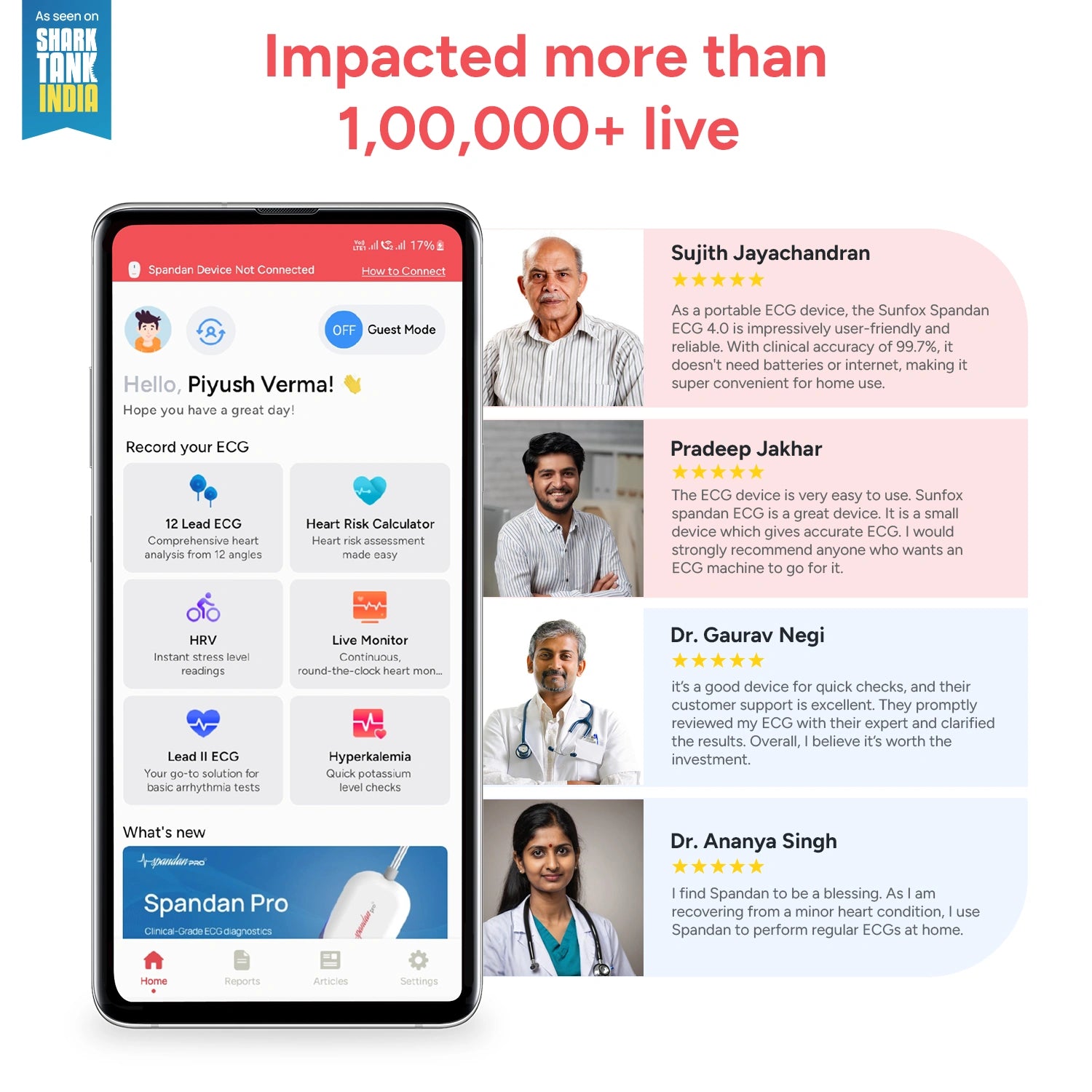 Sunfox : Spandan 4.0 12- Lead Portable ECG Device