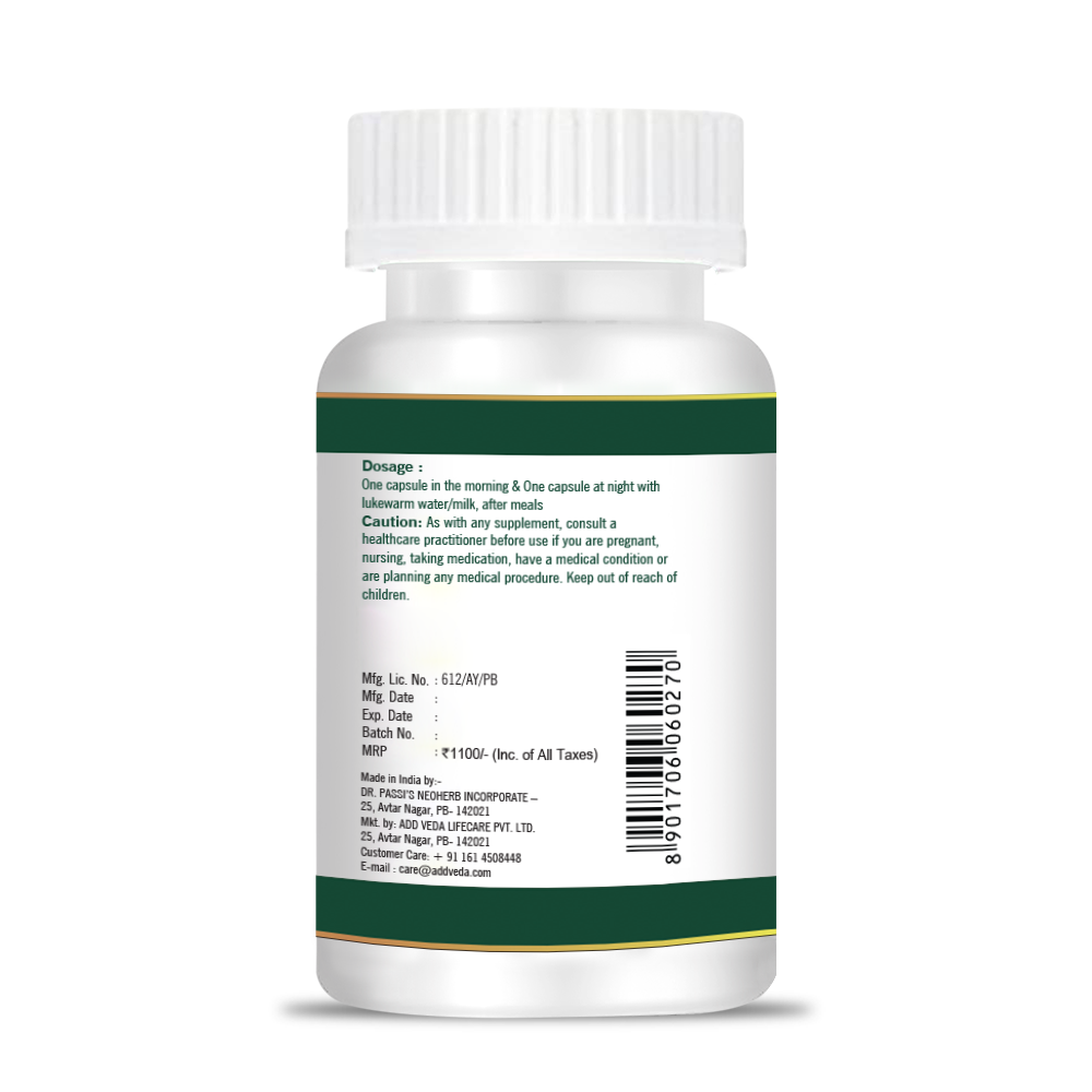 Add Veda Spirulina Capsules - 500 mg (60 Veg Capsules) Ayurvedic Immunity Booster and Nutrition-Rich Superfood Supplement