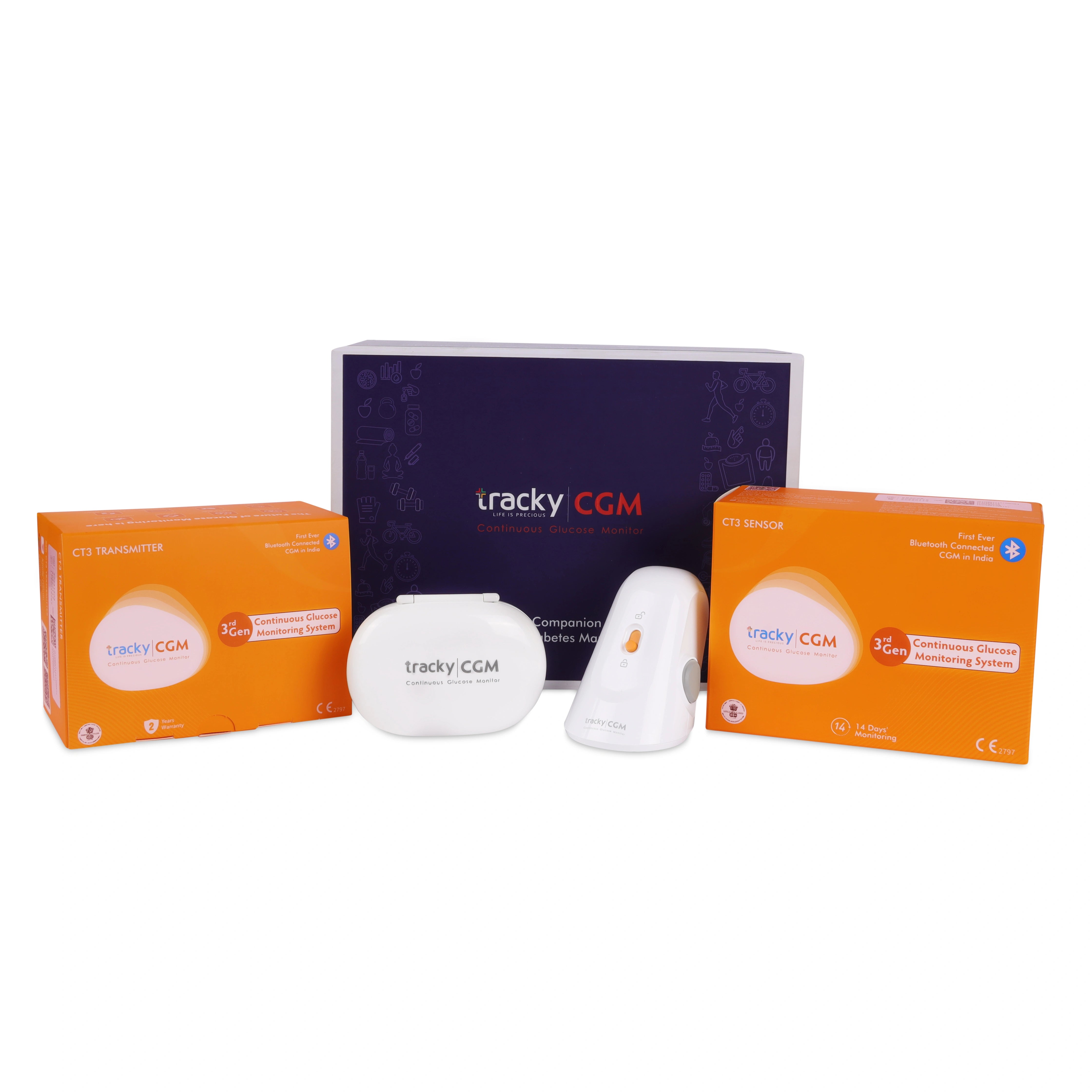 Tracky CGM CT3 KIT (Bluetooth Connected)
