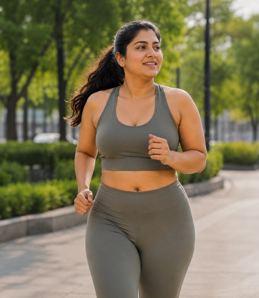 Confident woman feeling lighter and more energetic