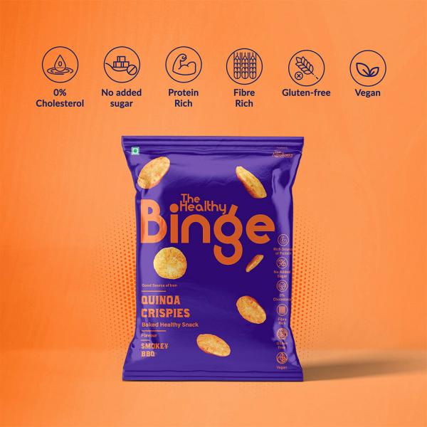 The Healthy Binge : Quinoa Crispies- Smokey BBQ (40g)