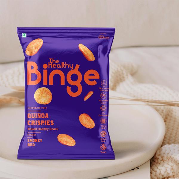 The Healthy Binge : Quinoa Crispies- Smokey BBQ (40g)
