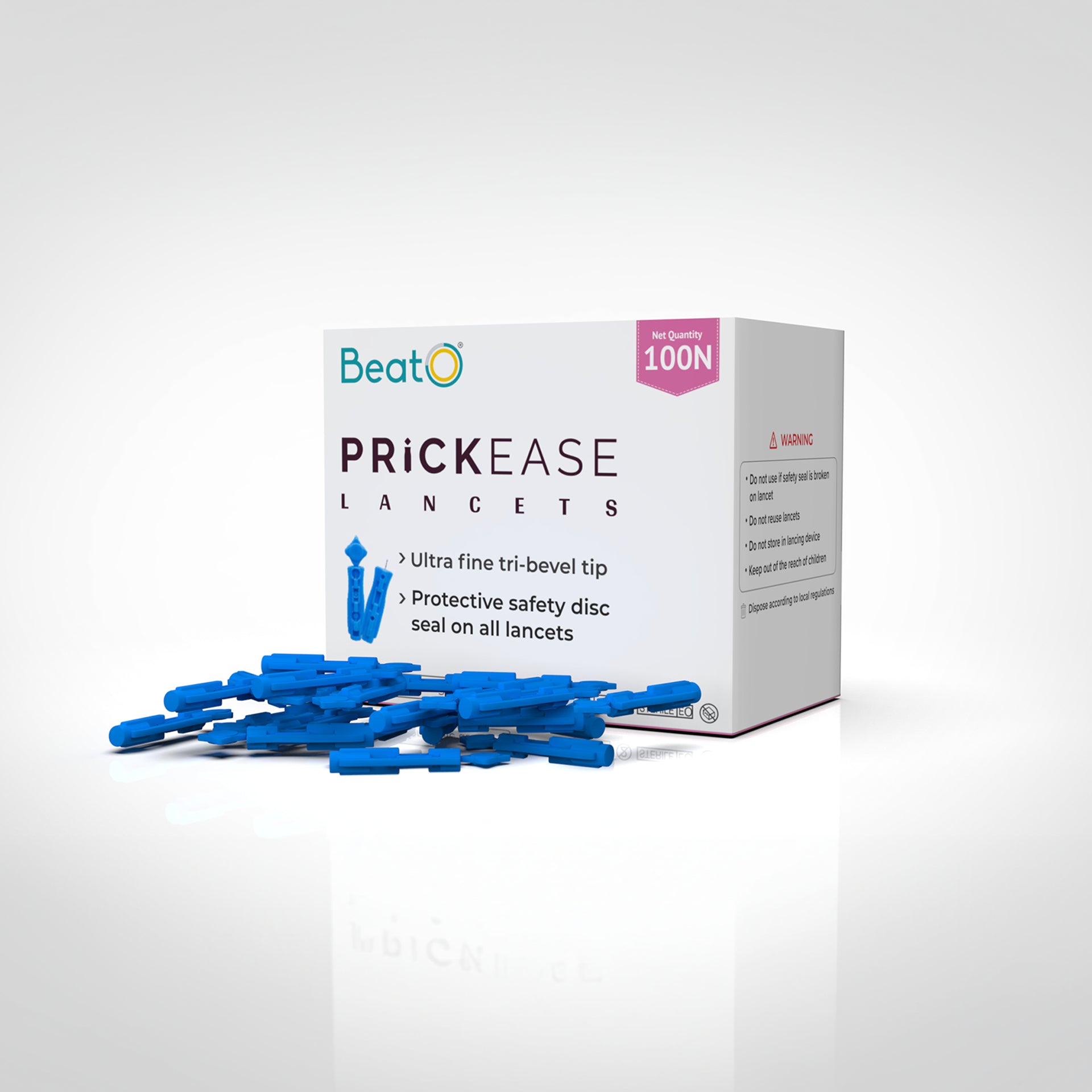 Dr. Morepen Gluco One BG-03 - 100 Test Strips(50 x 2) + 100 Prickease Lancets + 100 Safewipe Alcohol Swabs
