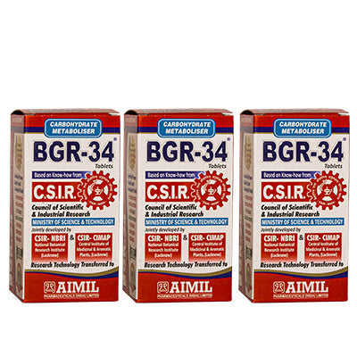 Aimil's Carbohydrate Metaboliser BGR - 34 Tab Combo Pack