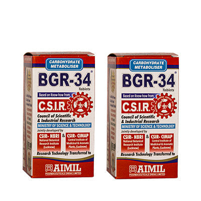 Aimil's Carbohydrate Metaboliser BGR - 34 Tab Combo Pack