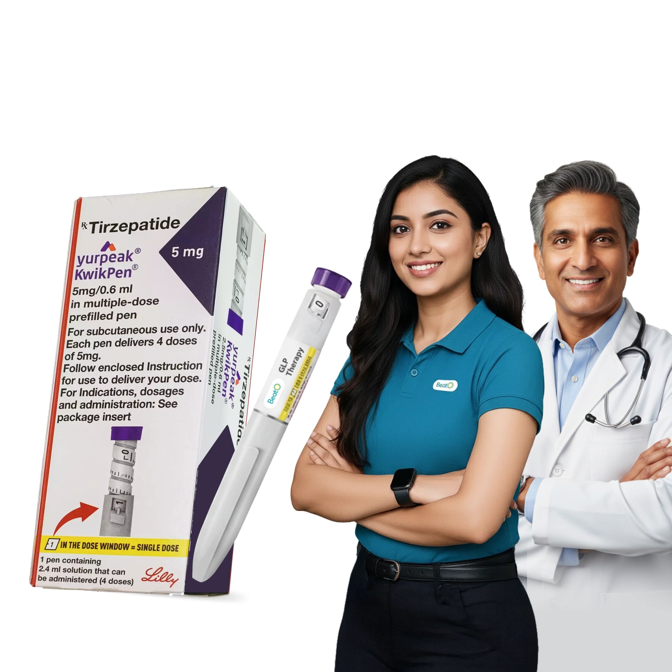 Yurpeak  BeatO GLP-1 Weight Loss Program Wth Doctor Supervision | Yurpeak 2.5mg/5mg/7.5mg| (Prescription Mandatory)