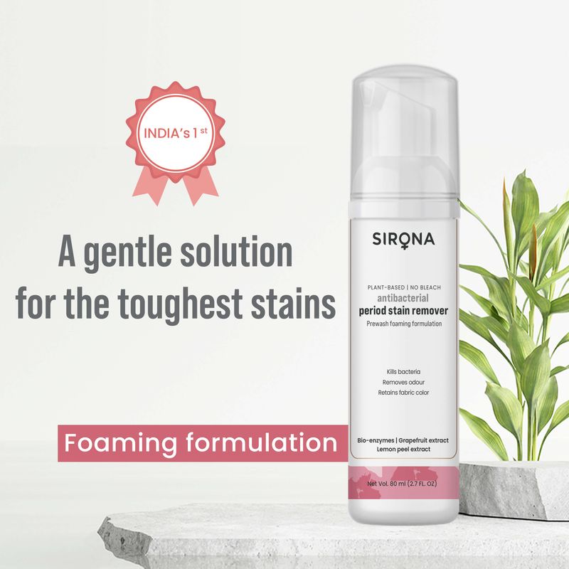 Sirona-Foaming period stain remover-80ml(pack of 1)