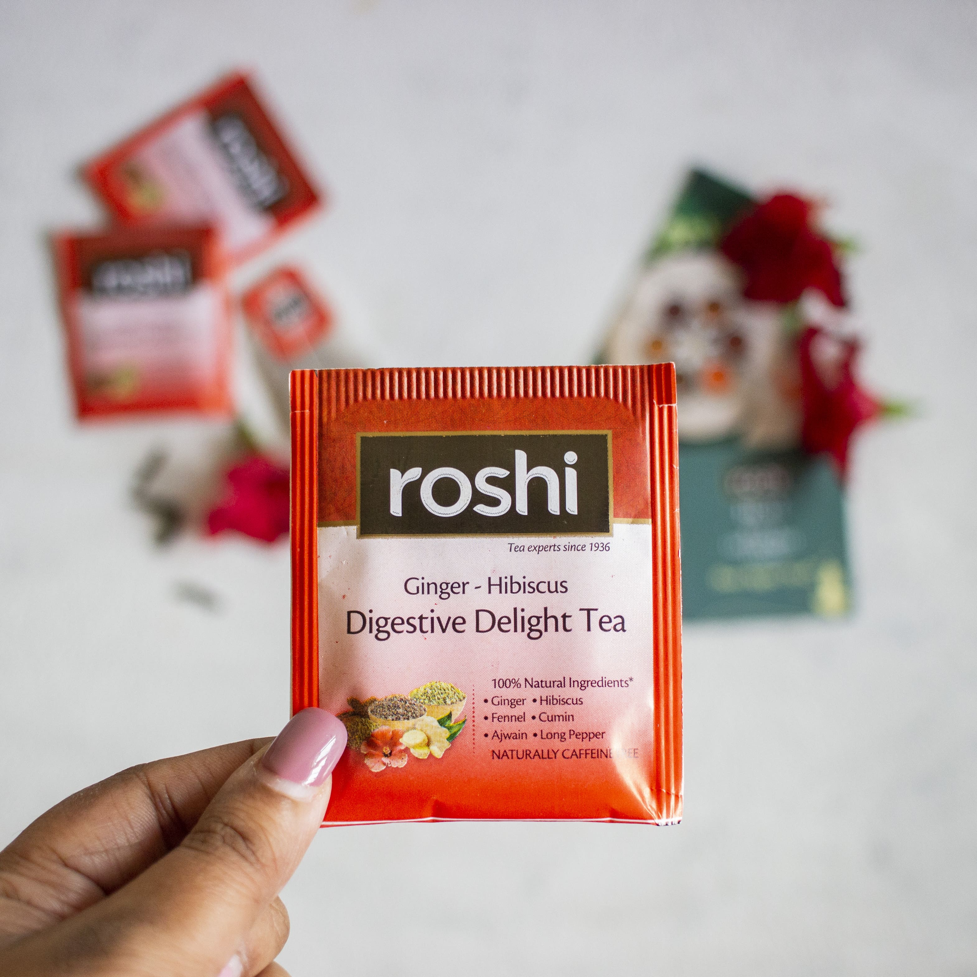 Roshi Digestive Delight Herbal Tea with Ginger & Hibiscus (25 Teabags) 57.5 g