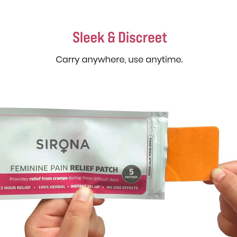 Sirona Feminine Pain Relief Patches - 5 Patches (1 Pack - 5 Patches Each)