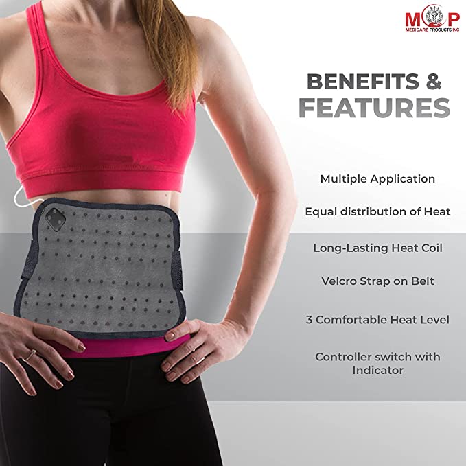 MCP Orthopedic Electric Heating Belt - Best in Lower Back, Waist & Shoulder (Velvet Multicolor)