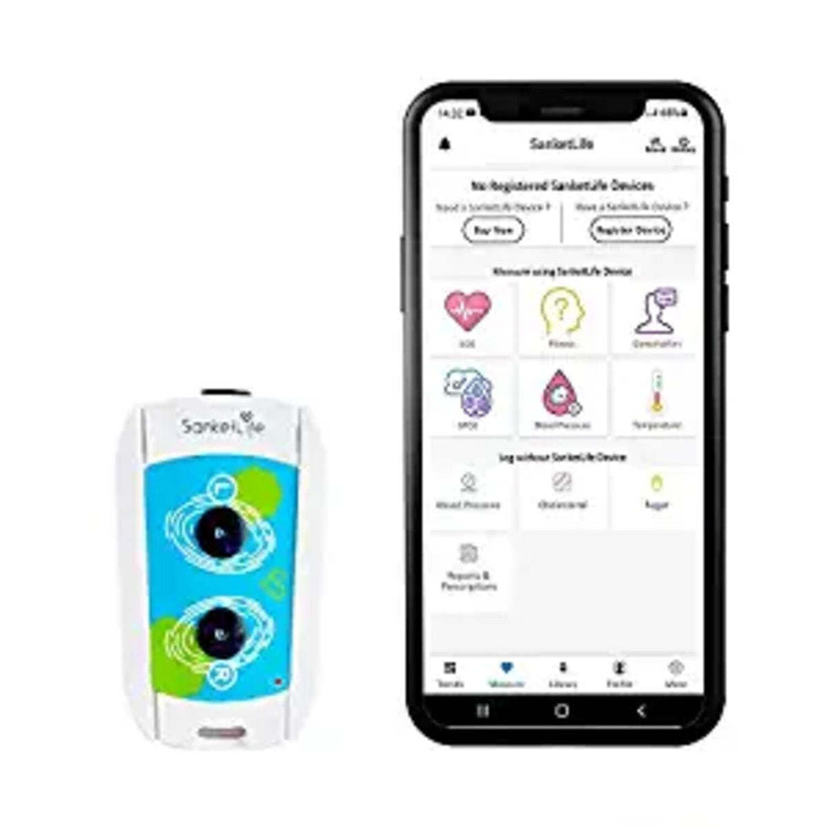 Agatsa Sanketlife Portable ECG Device for Home Monitoring  Touch-Based 12-Lead ECG Machine, Unlimited ECG/HRV Monitoring