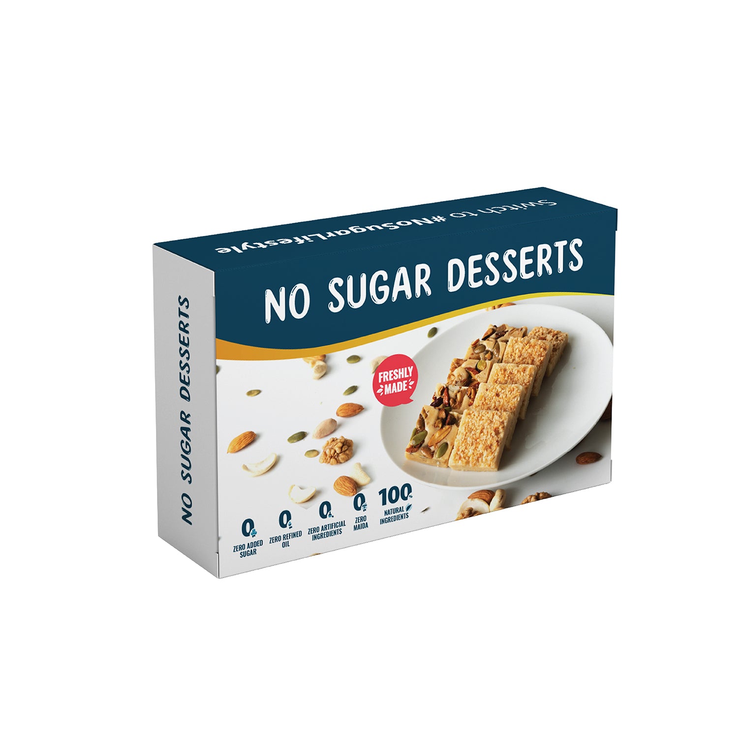 Almond Mewa Bite by Magicleaf | 100% Natural No Sugar Dessert Sweetened With Stevia - 250 gm