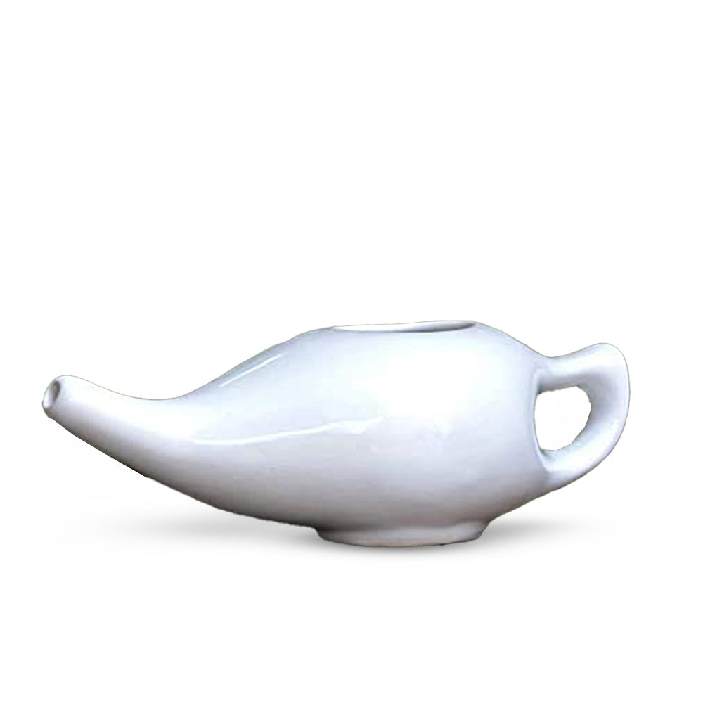 mcp paxmax white porcelain ceramic neti pot 