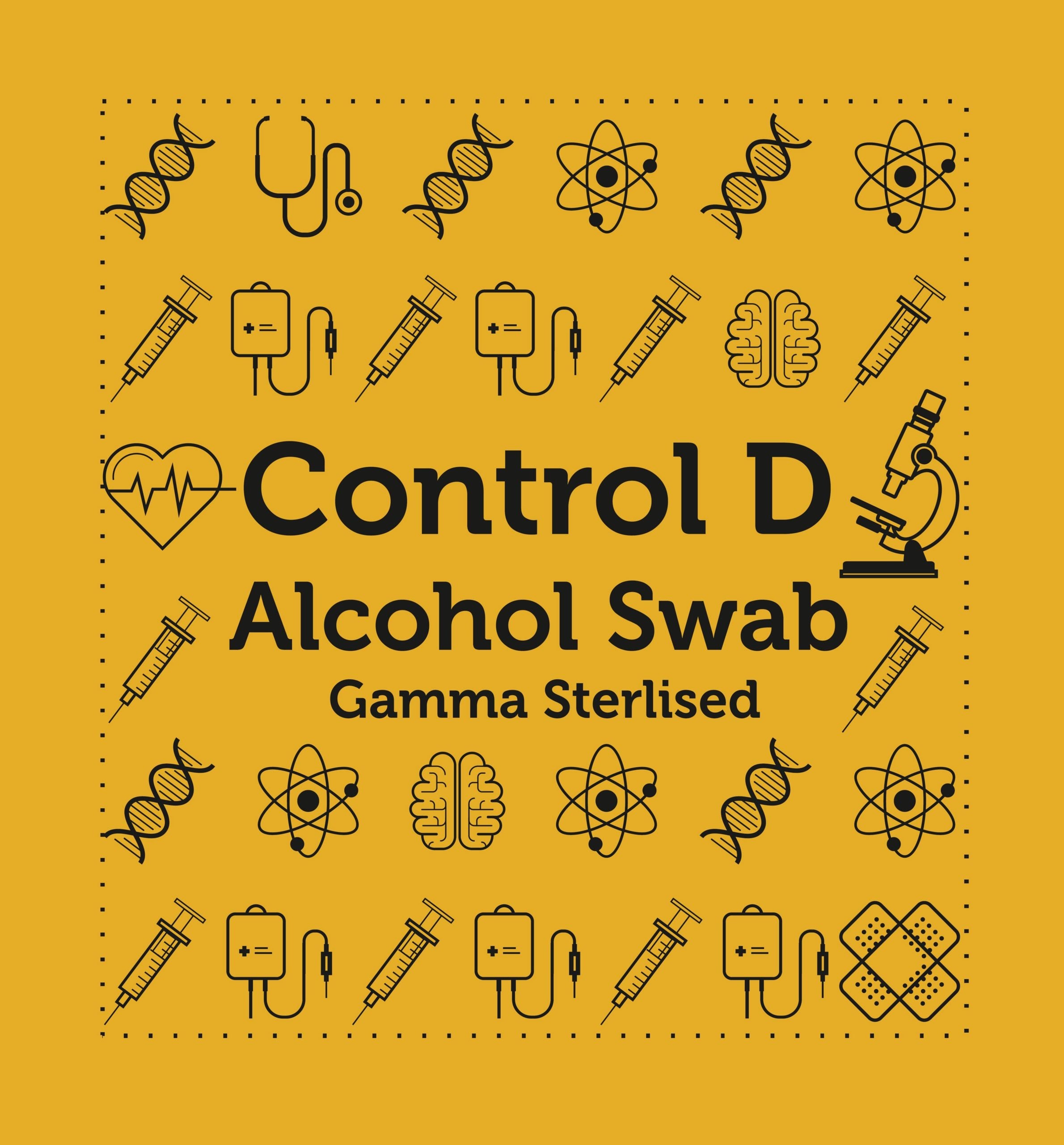 Control D 100 Sterilized Alcohol Swabs