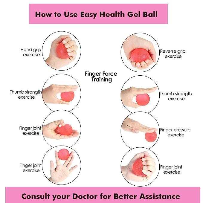 MCP Healthcare Exerciser Stress Ball/Gel Ball for Exercsier Stress Relief Gel Ball for Wrist Musles Wrist Support Exerciser Ball(Multicolour)