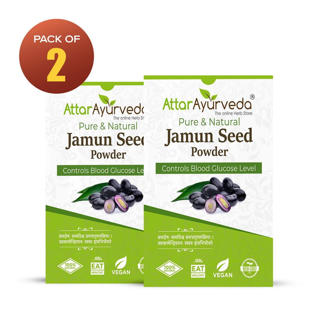 Attar Ayurveda Jamun Seed Powder for Diabetes - 250 gram