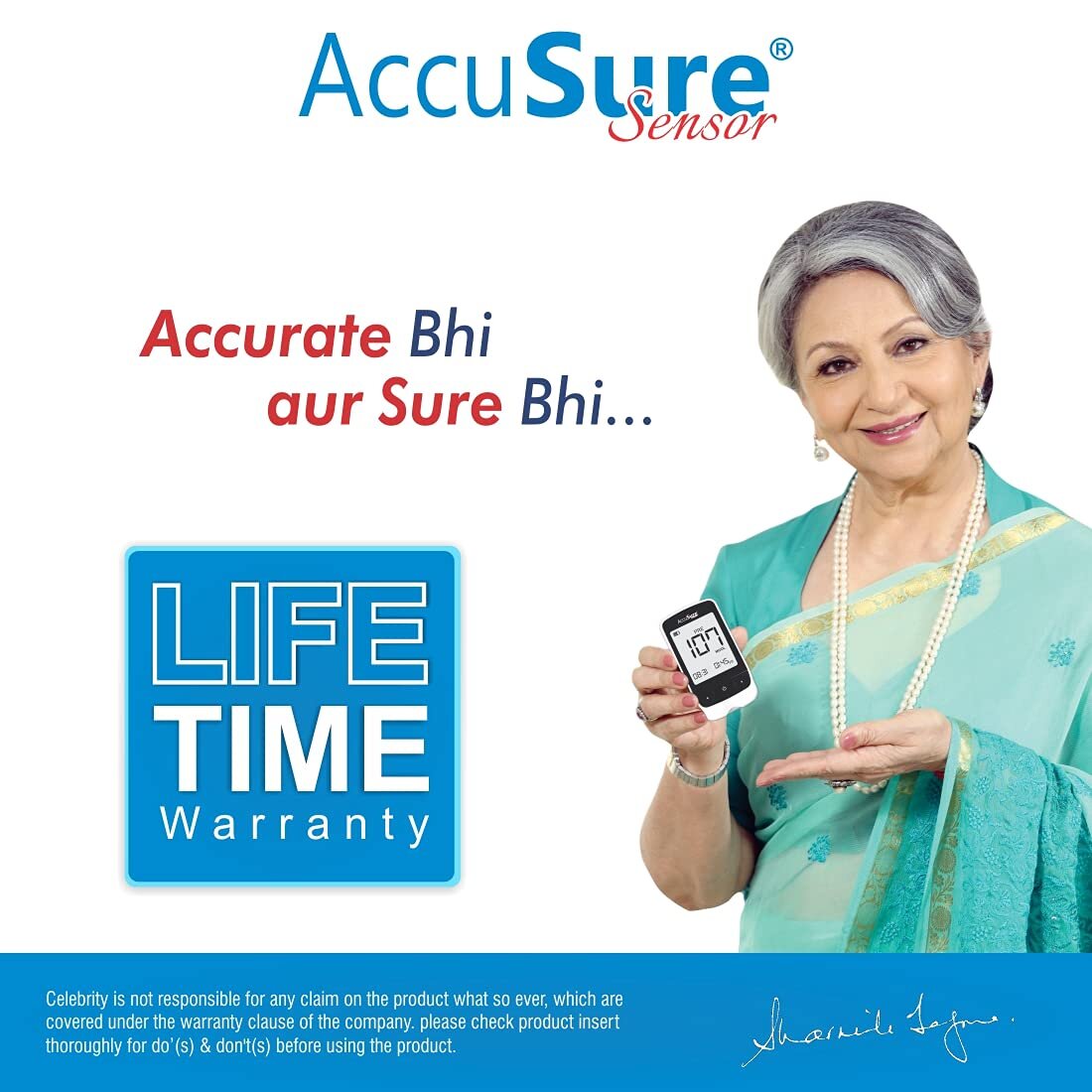 AccuSure Sensor Glucometer_back