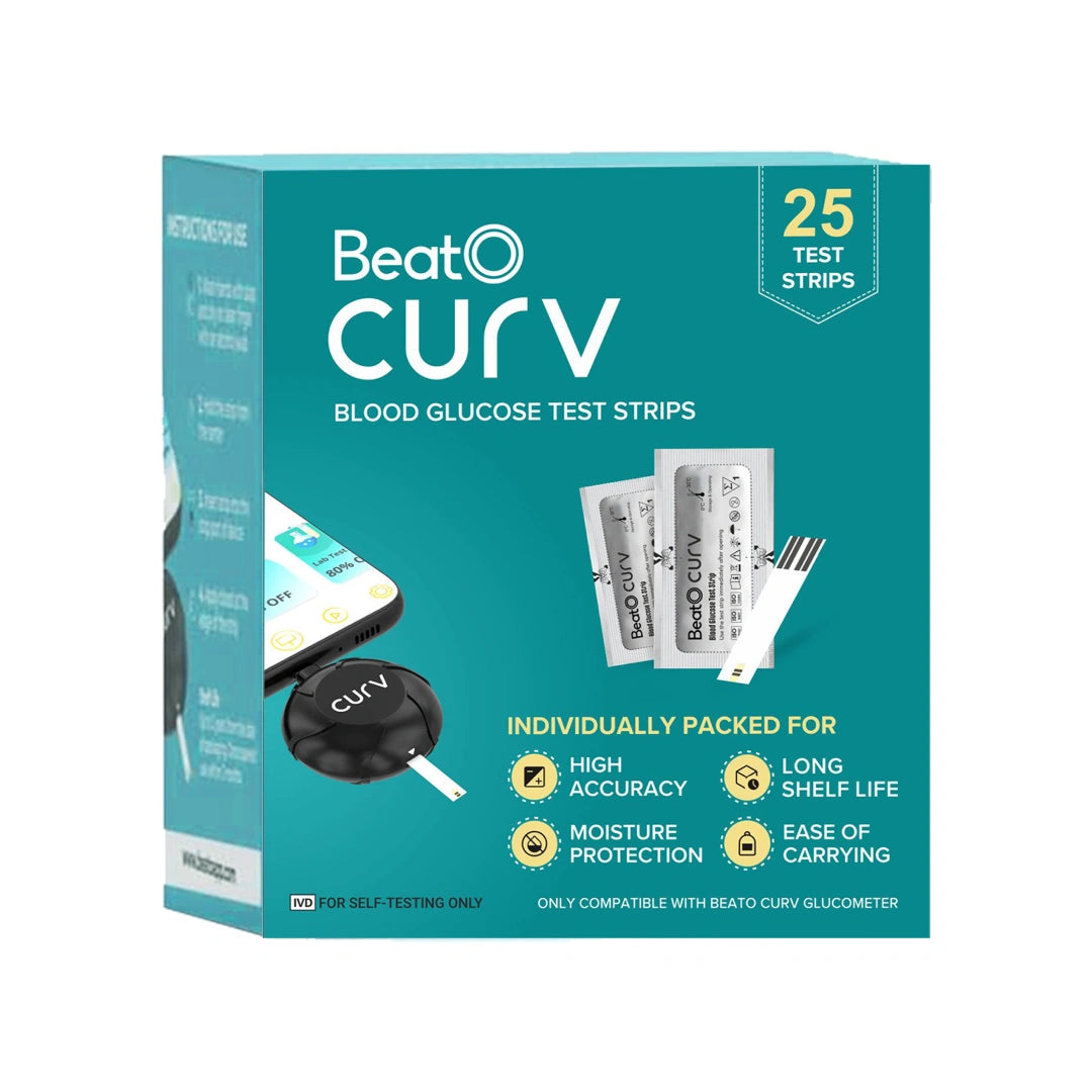 BeatO CURV - Blood Glucose Test Strips CURV Glucometer  Strips