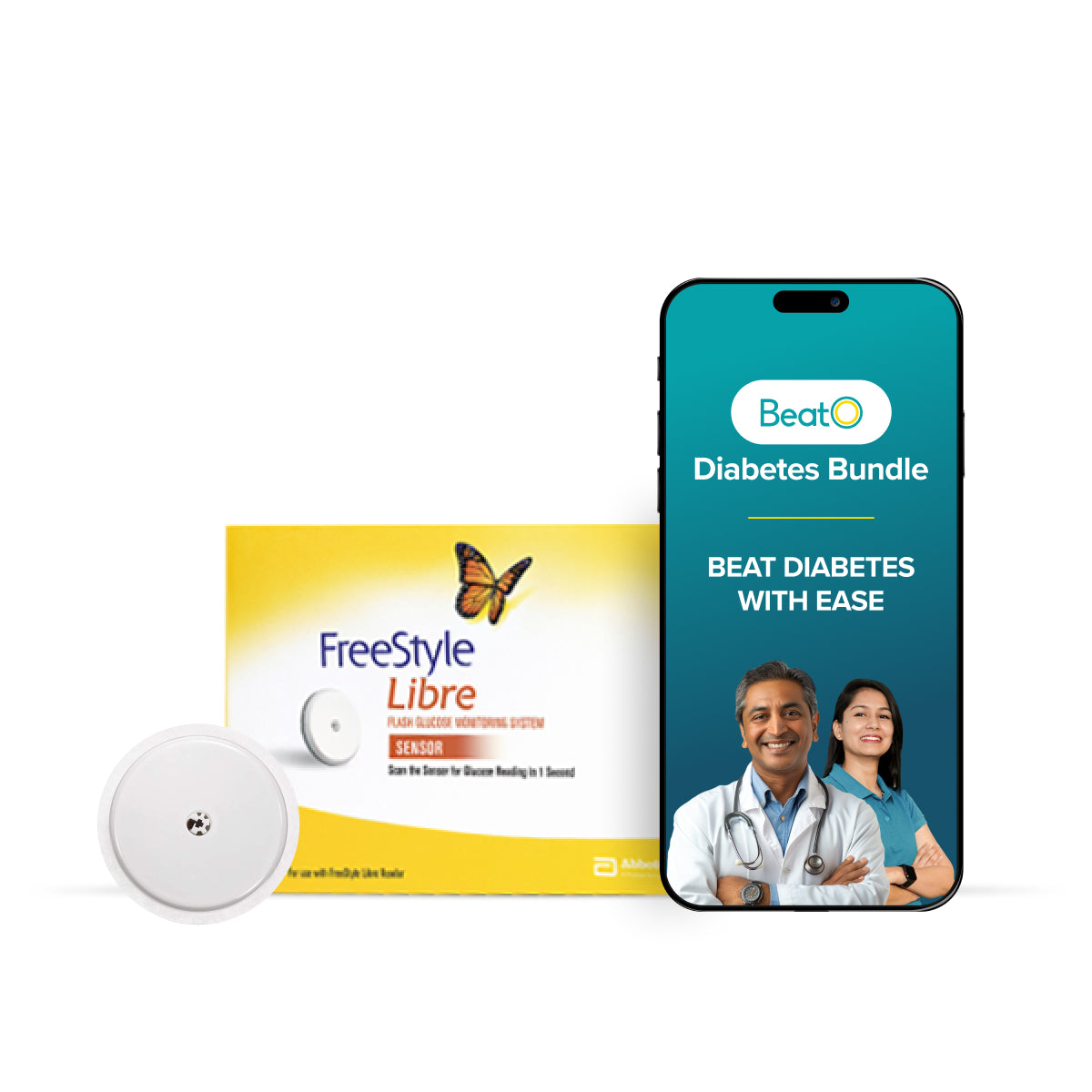 BeatO Diabetes Bundle with Abbott Freestyle Libre CGM and BeatO CGM Patches