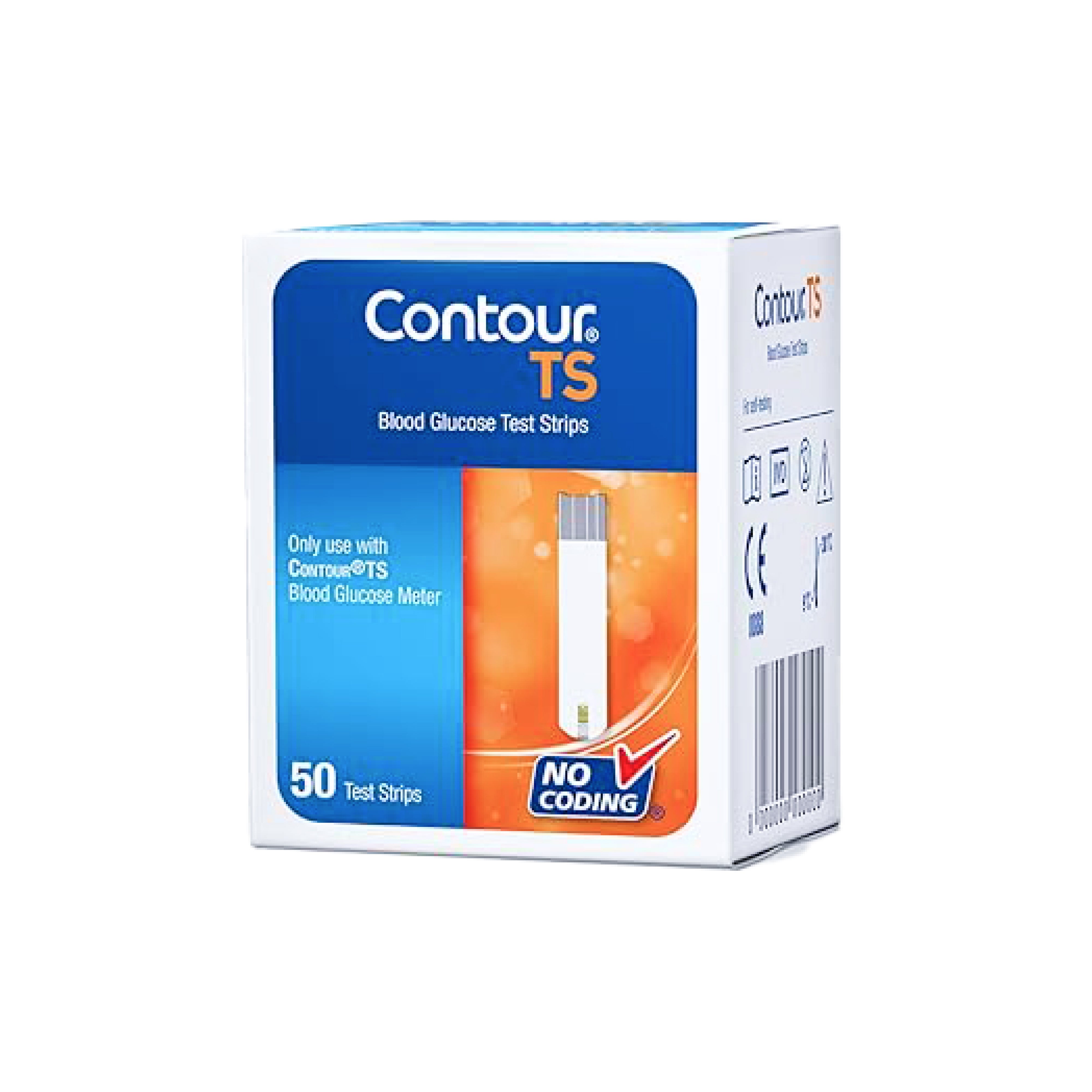 Contour TS - 100 Test Strips(50 x 2) + 100 Prickease Lancets + 100 Safewipe Alcohol Swabs