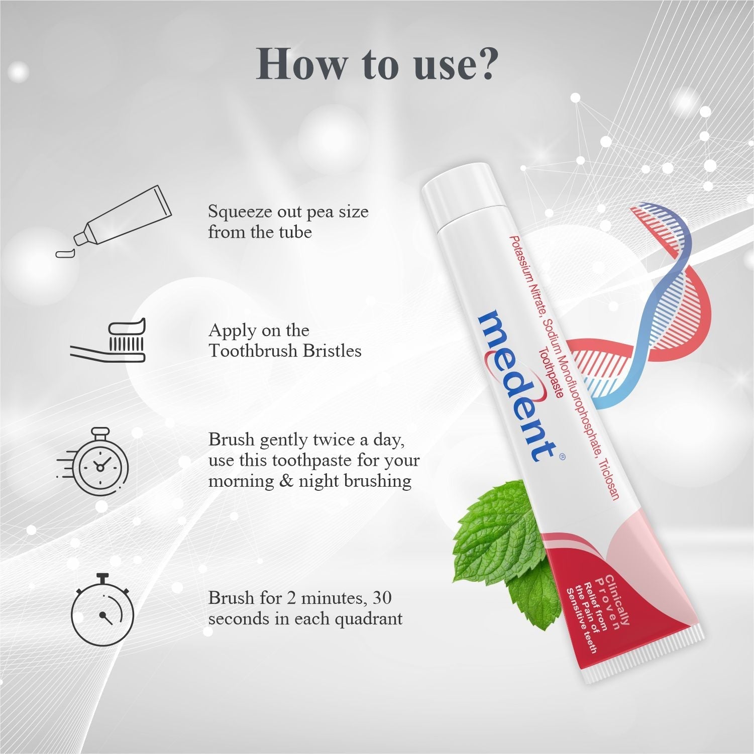 Medent Toothpaste For Sensitive Teeth Pain Relief