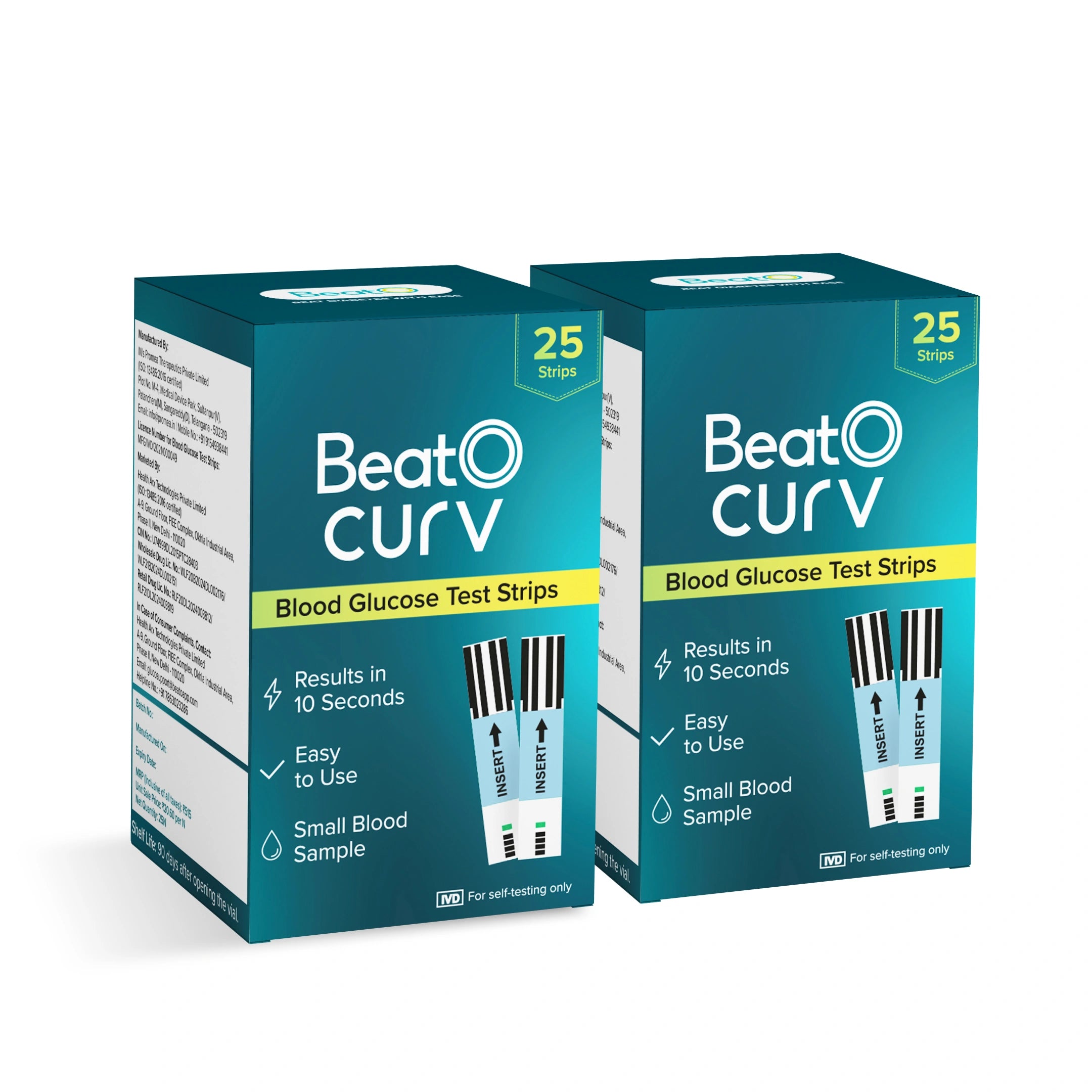 BeatO CURV - Blood Glucose Test Strips CURV Glucometer  Strips