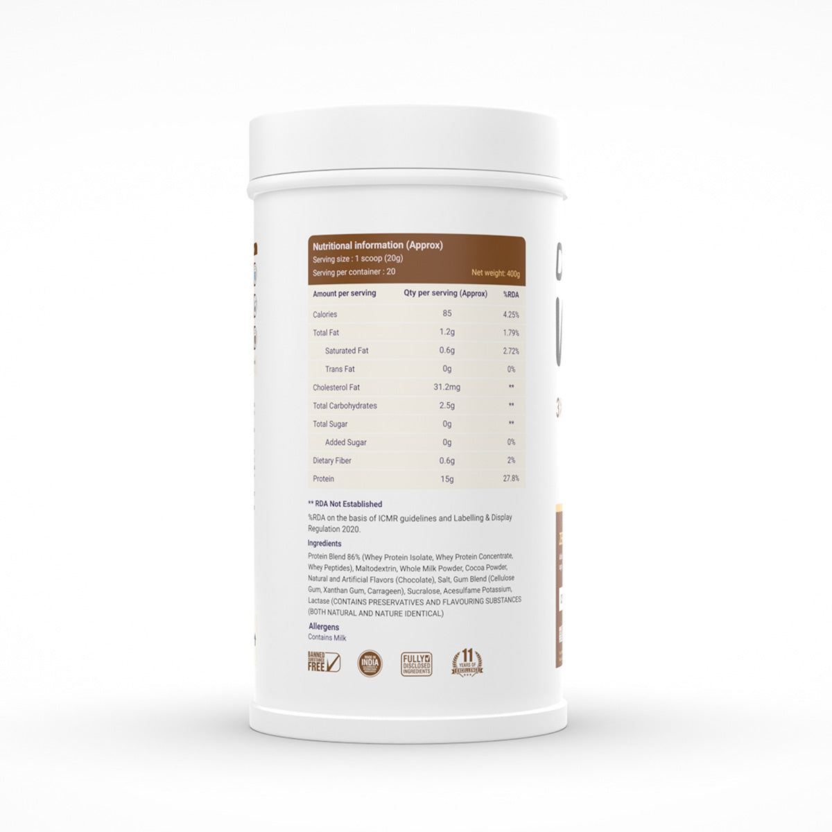 Diabawhey protein powder, chocolate_img3