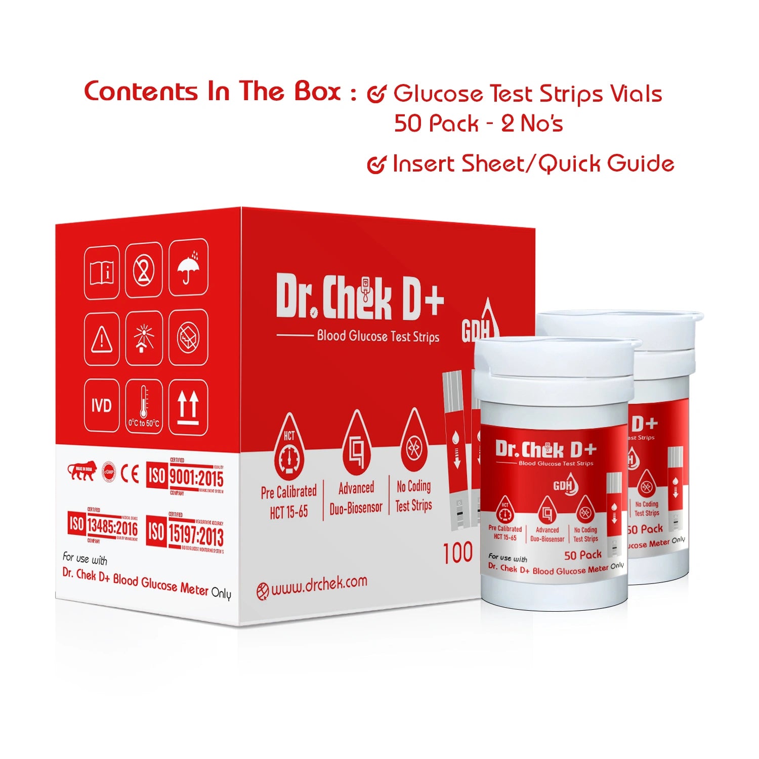 Dr. Chek D+ Blood Glucose Strips