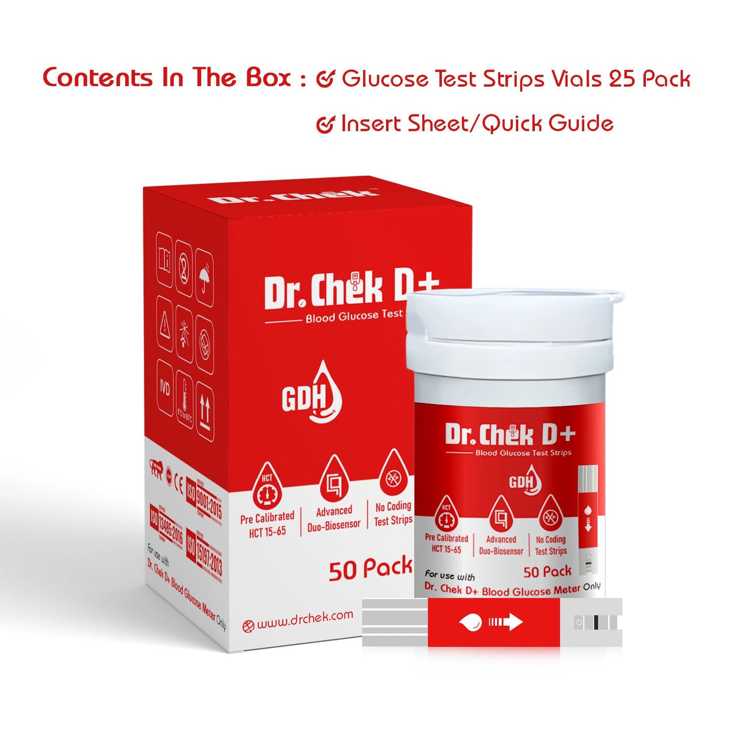 Dr. Chek D+ Blood Glucose Strips