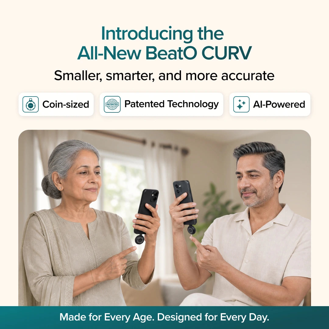 BeatO Curv Glucometer + Balanz by BeatO Pure Himalayan Shilajit Resin 20 g | Accurate Blood Sugar Testing | FREE Strips & Lancets | Type-C USB | Boosts Energy, Stamina and Immunity
