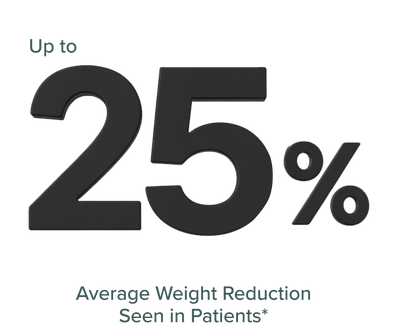 25% average weight reduction