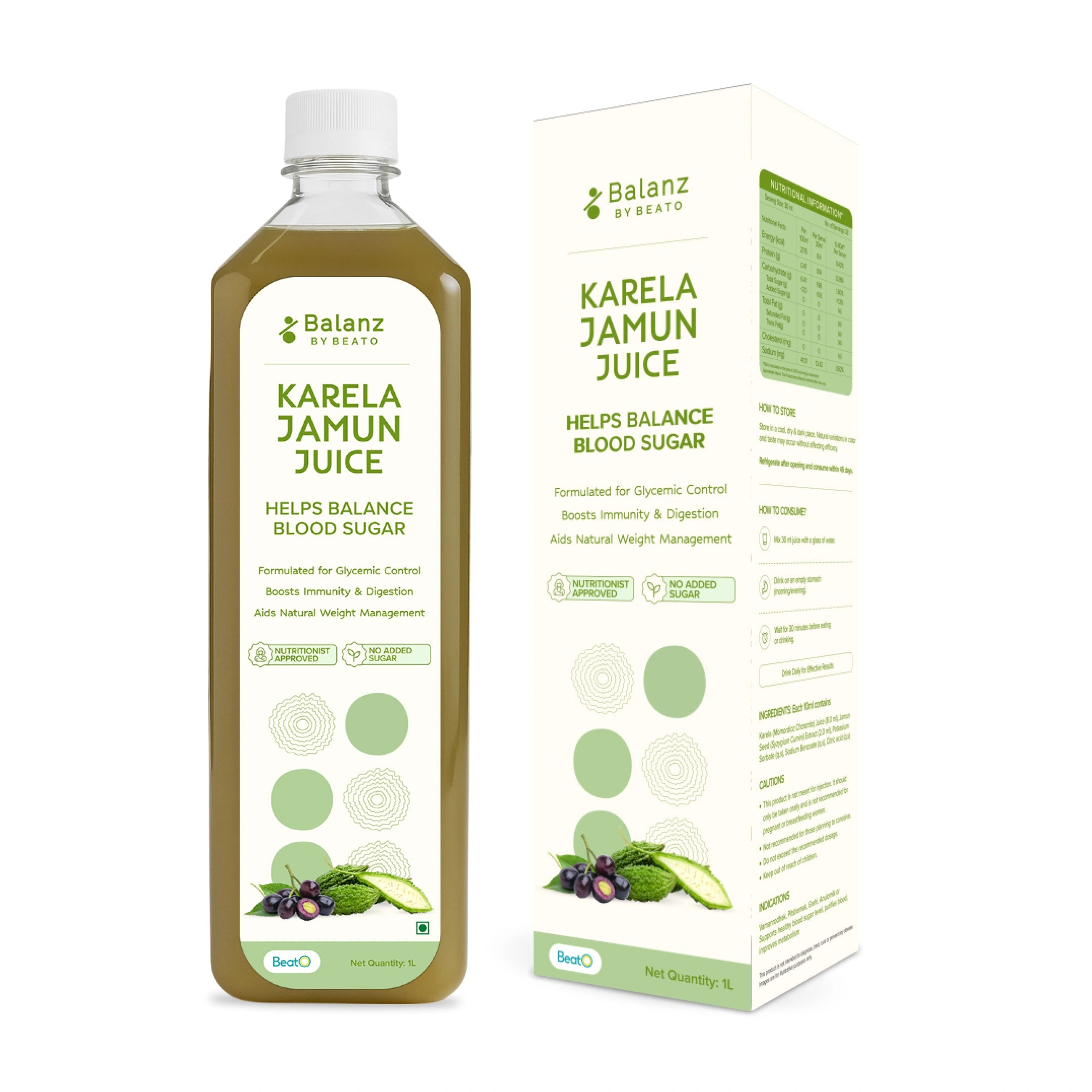 Balanz (by BeatO) Karela Jamun Juice (1L)