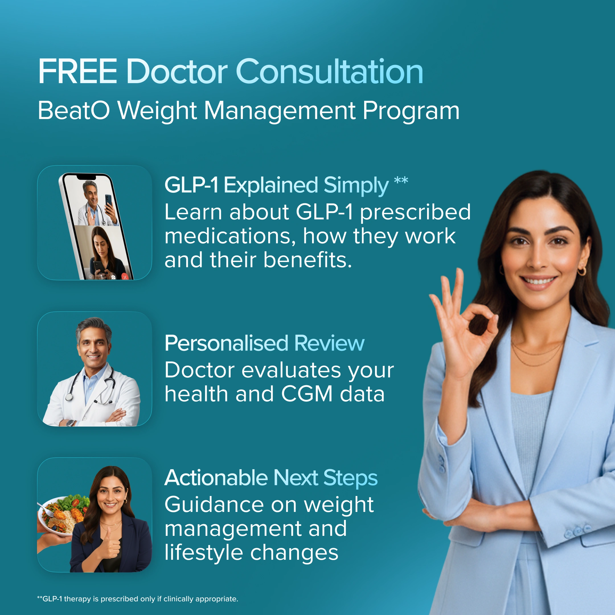 Omron X BeatO BP Monitor + FREE Weight Management Doctor Consultation | Clinically Validated | Bluetooth Connected | Weight Management & Metabolic Insights