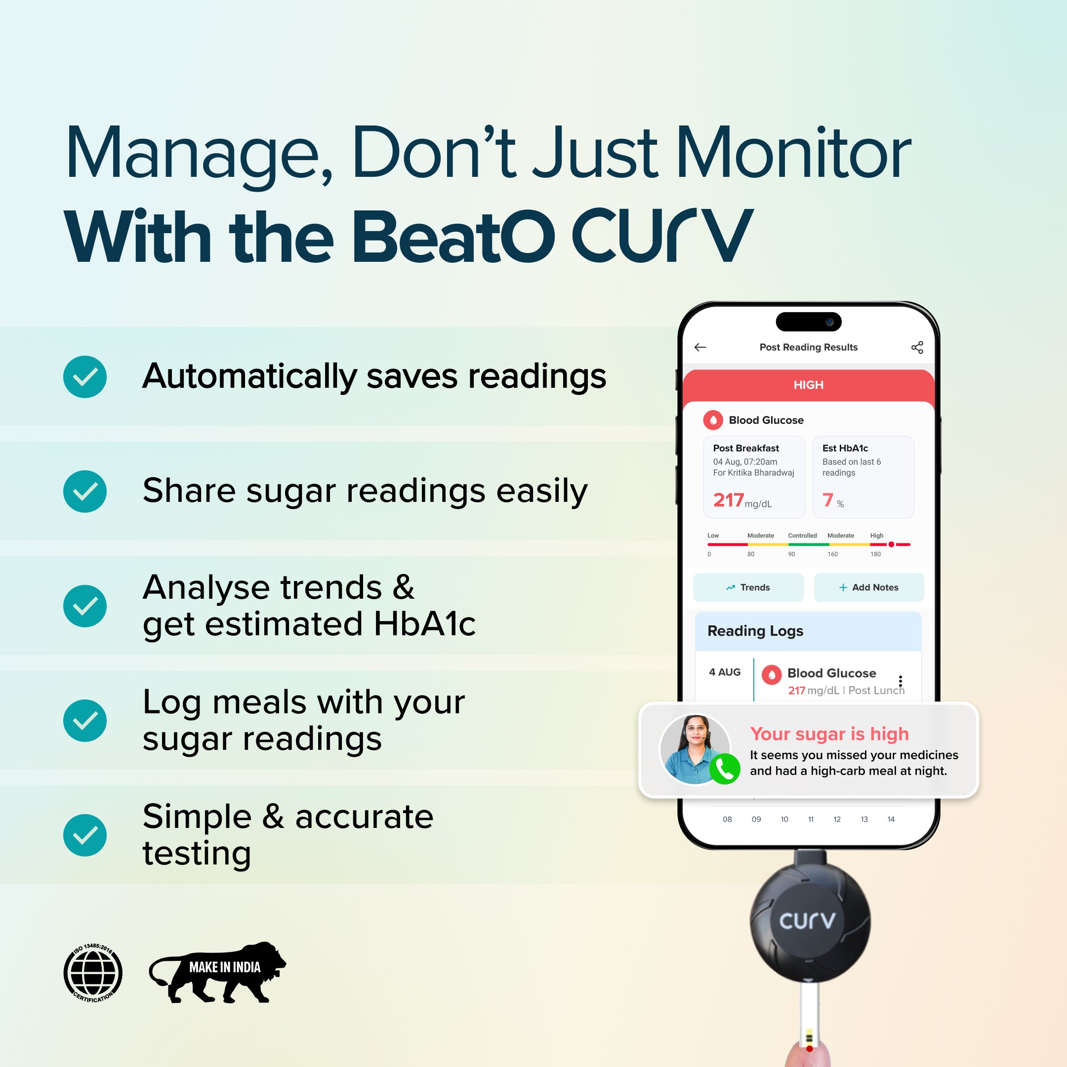 BeatO Care with Curv 25 kit