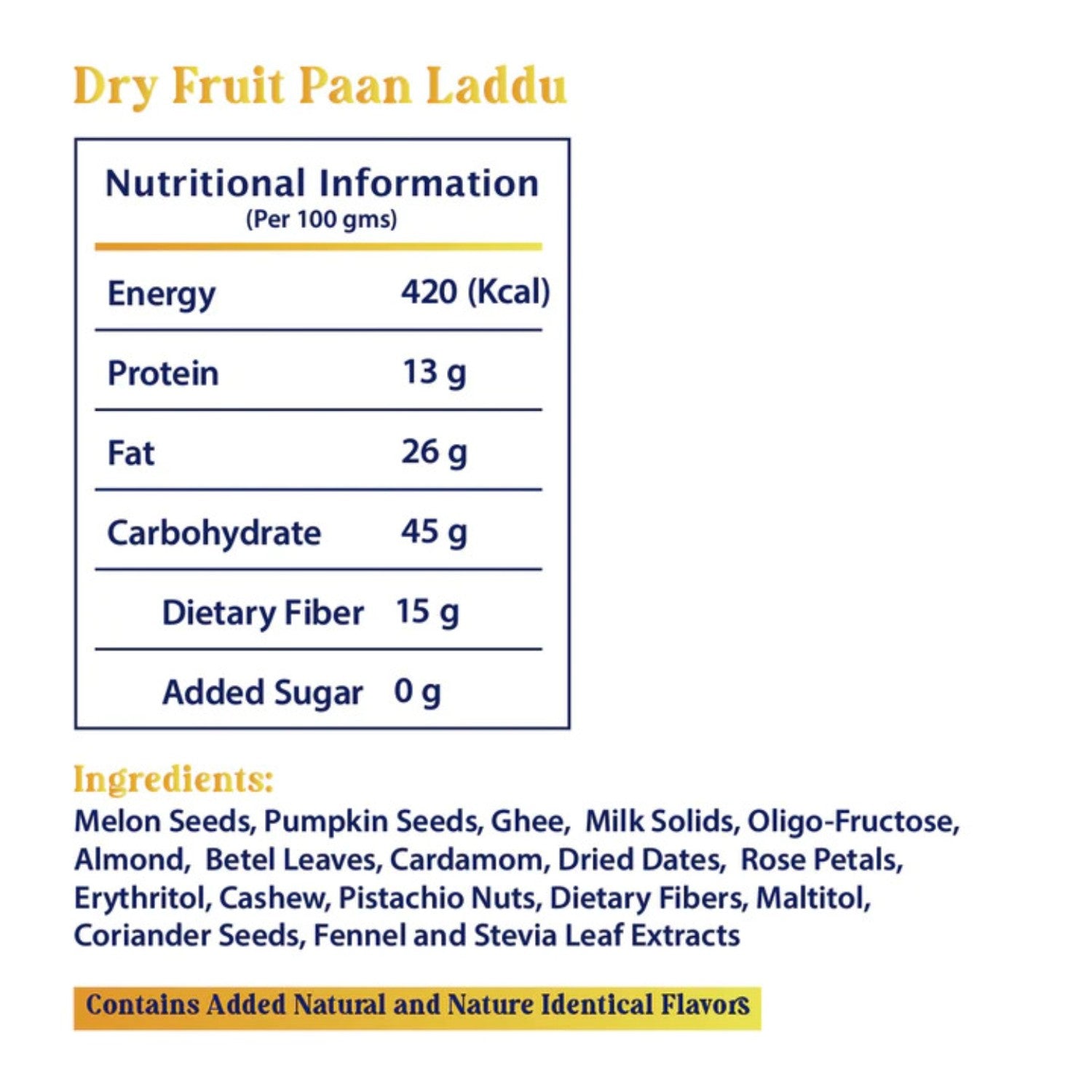 Dry Fruit Paan Laddu by Magicleaf | 100% Natural No Sugar Dessert Sweetened With Stevia | 350 gm