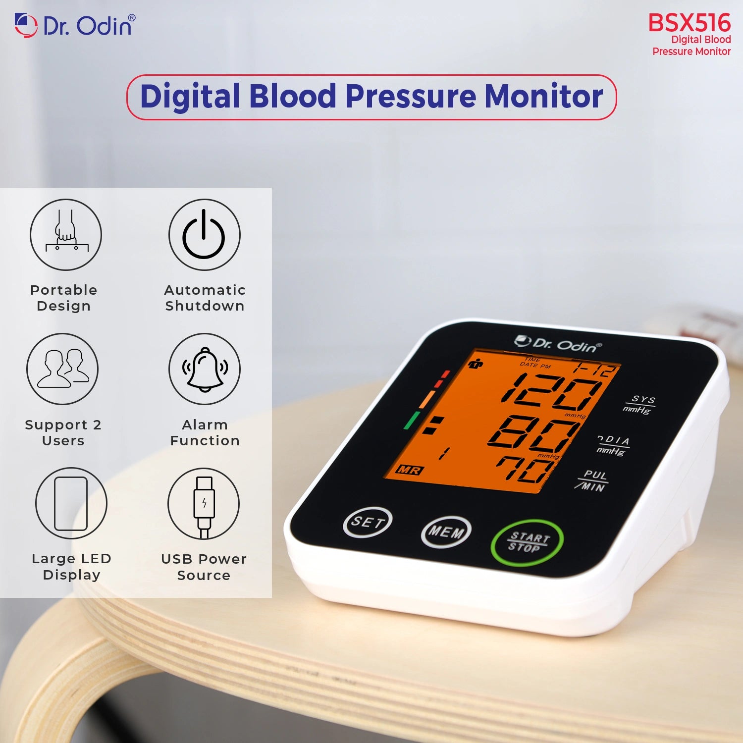 Dr. Odin BSX 516 Fully Automatic Digital BP Monitor