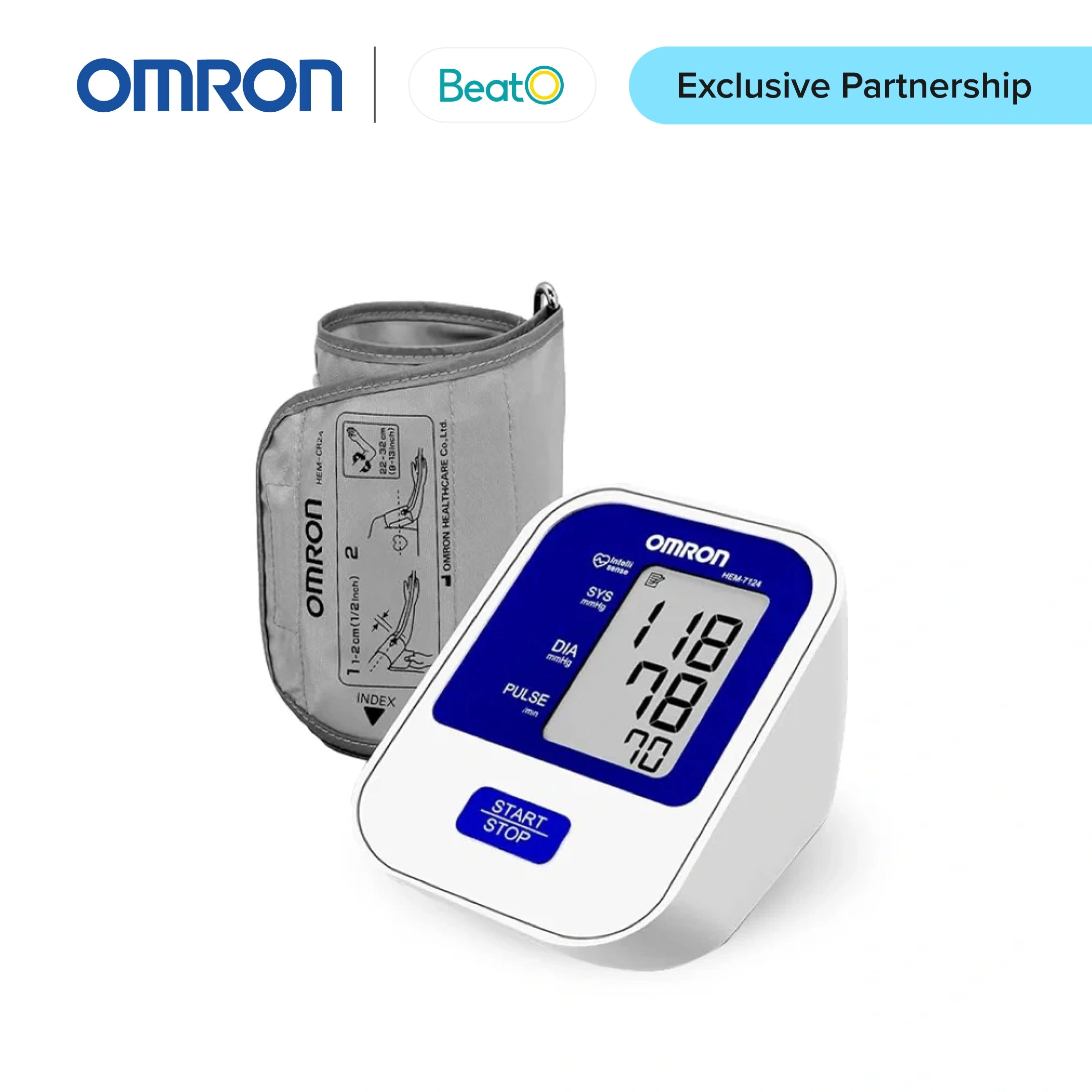 Omron HEM 7124 Blood Pressure Monitor (1 Unit)