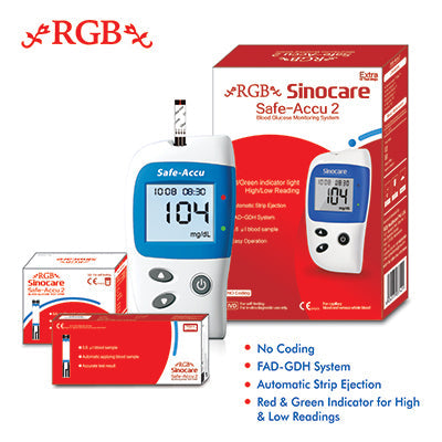 RGB Sinocare Safe Accu 2 Blood Glucose Monitor