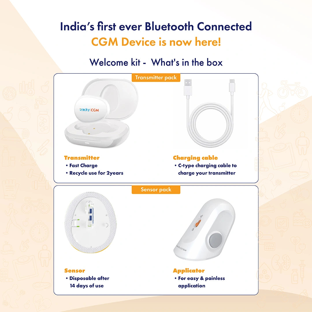Tracky CGM CT3 KIT (Bluetooth Connected)