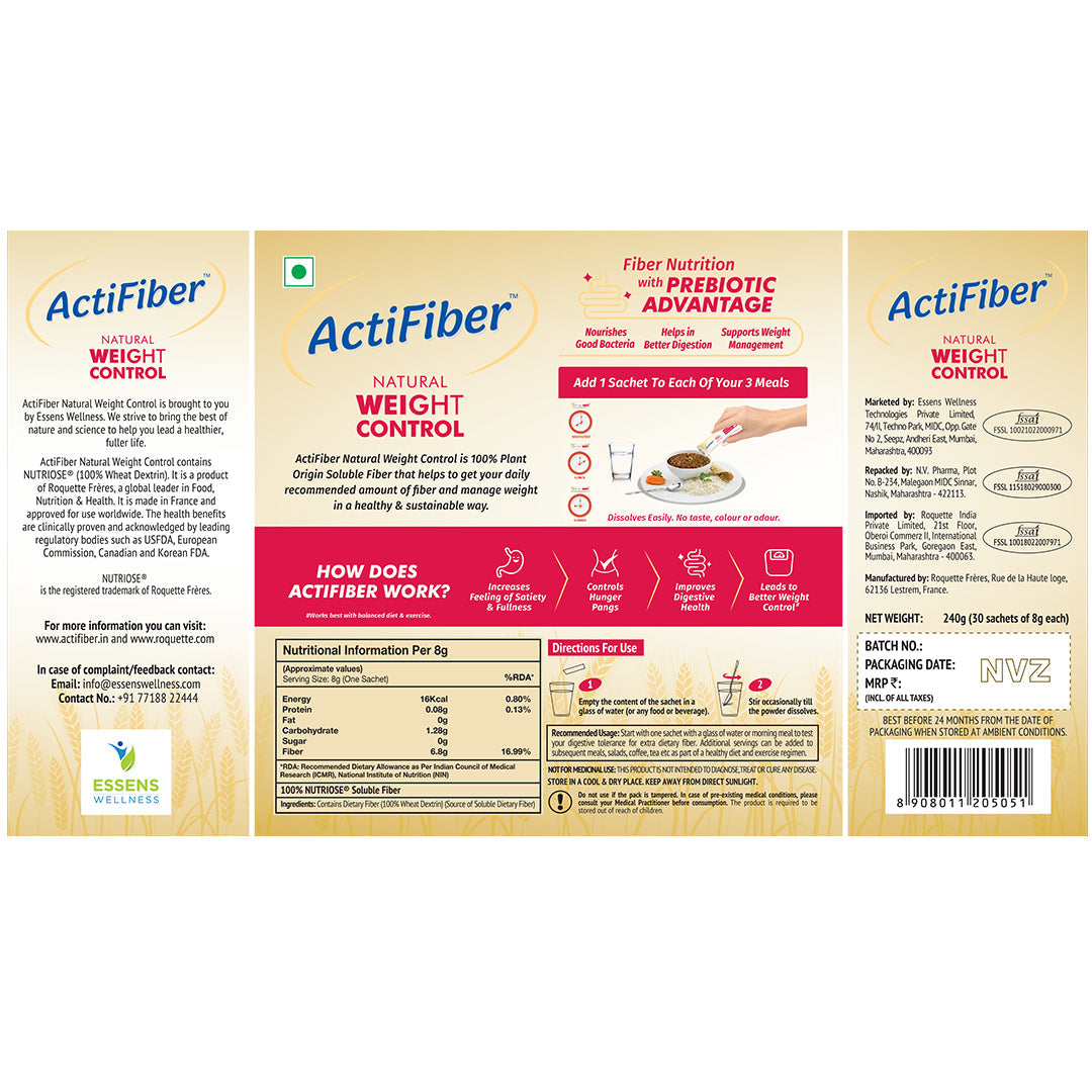 ActiFiber Weight Control (240gm Pack of 30 Sachets)