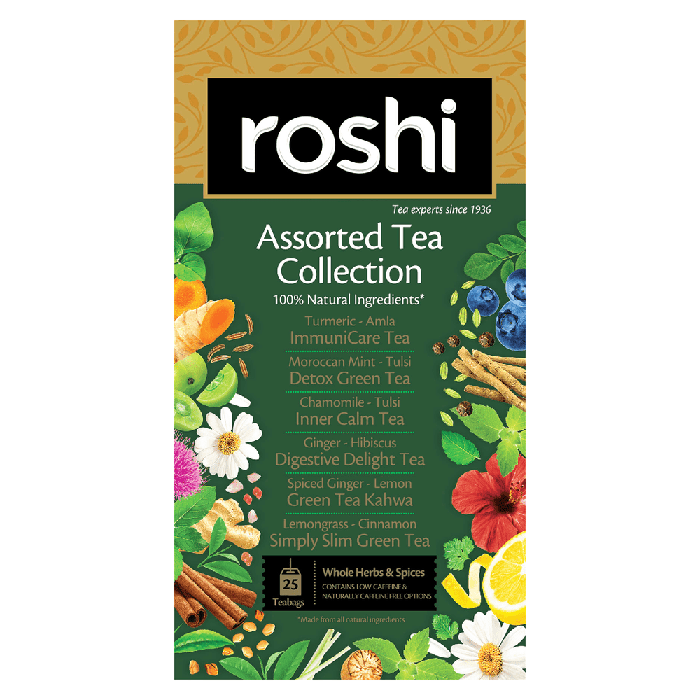 Buy Roshi's Assorted Tea Collection - Sampler Trial Pack (25 Teabags ...